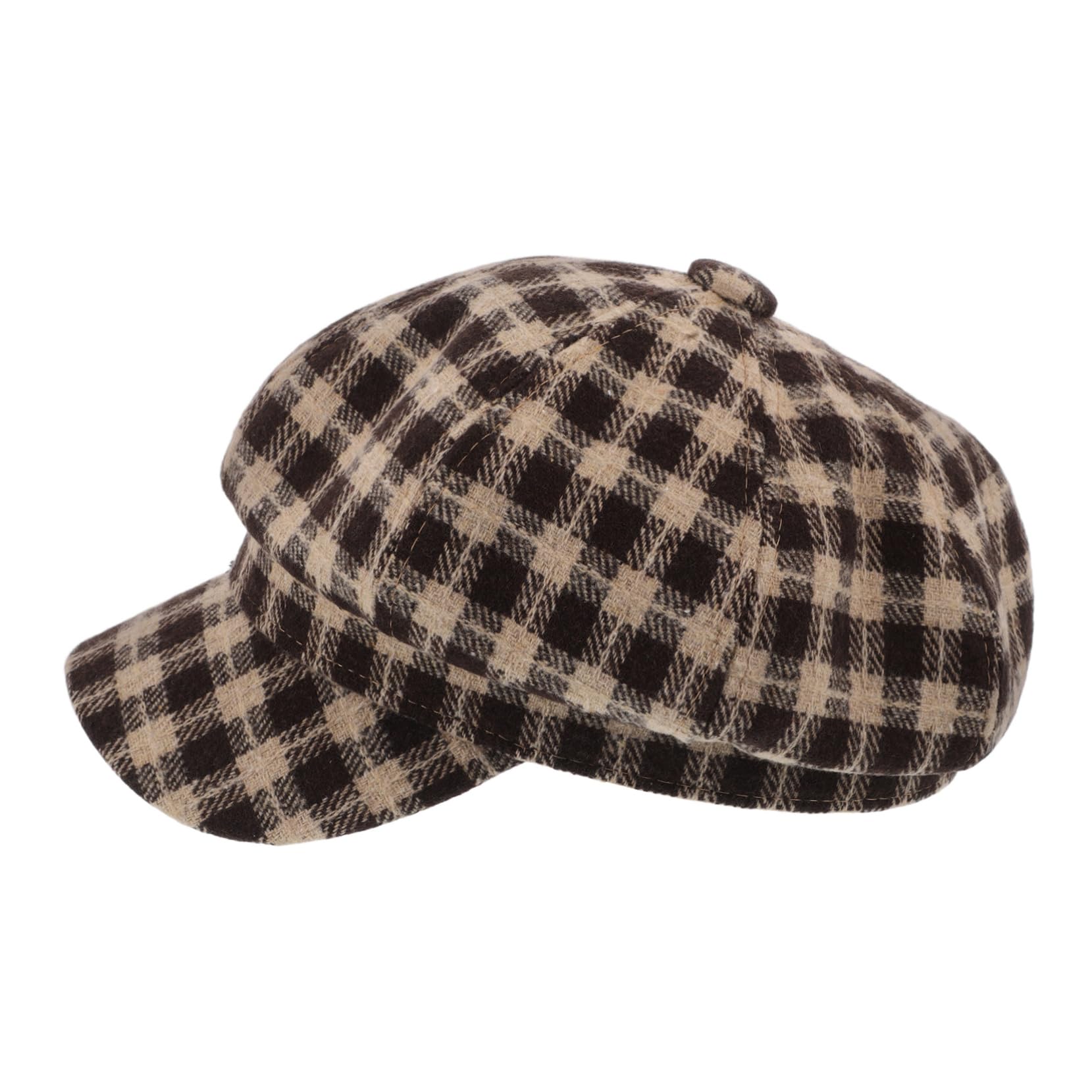vintage newsboy cap french beret for women cotton plaid artist hat fit fashion beret for painters coffee