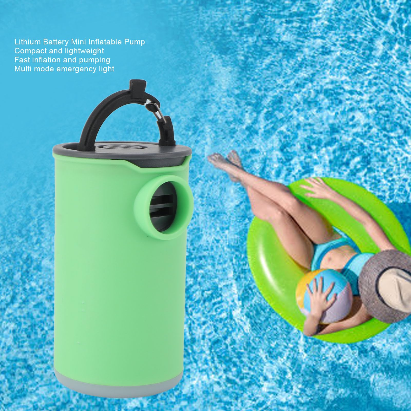 Pompa di Aria Elettrica Ricaricabile, Gonfiatore Portatile Deflatore per Materasso ad Aria Letto Nuoto Anulus Gonfiabile Divano Piscina Galleggiante Giocattoli
