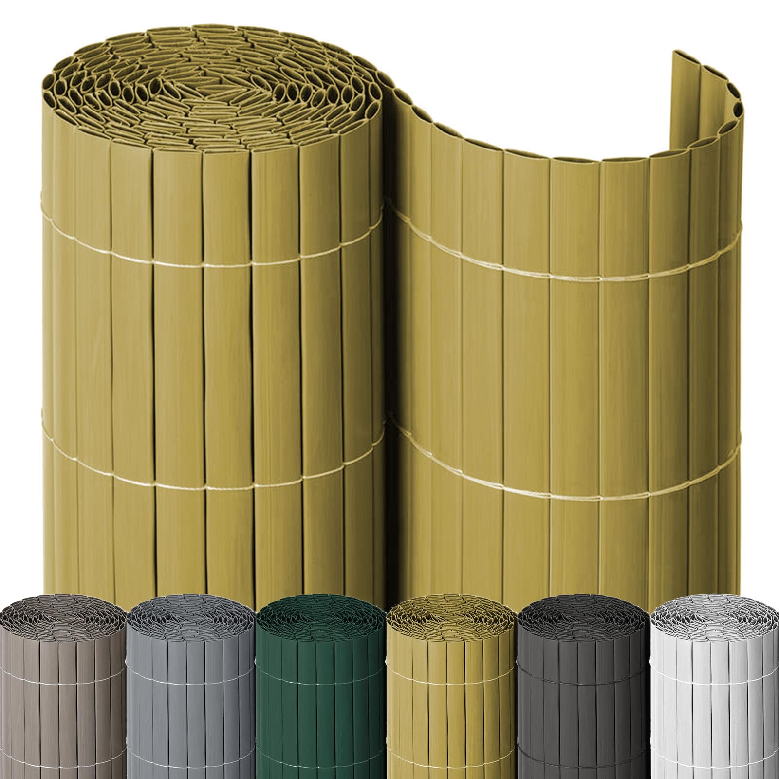Amazon.de: PVC Sichtschutzmatte - wetterfester Sichtschutzzaun fr Balkon,  Terrasse und Garten - stabile Balkonverkleidung als Sichtschutz - einfache  Montage der Zaunblende - Bambus 180 cm x 10 m