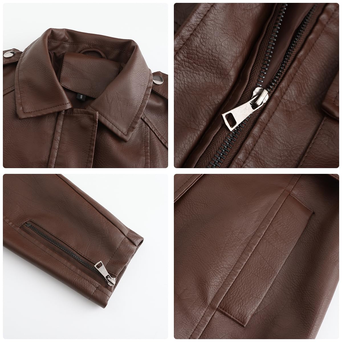Mittellange Lederjacke mit Gürtel Langärmeliger Leder-Trenchcoat für Frühjahr/Herbst Modischer Mantel im britischen Stil für Damen