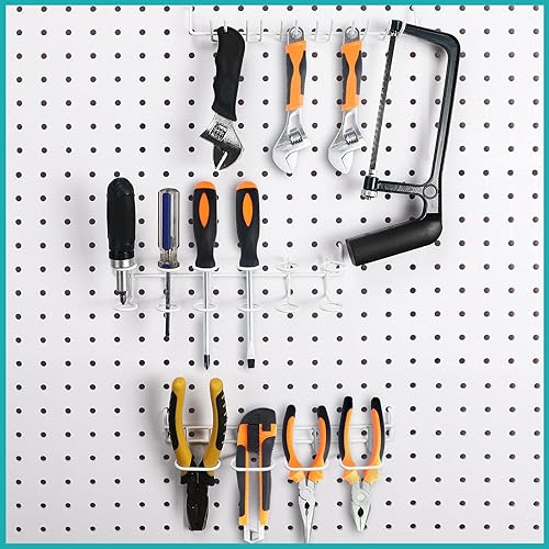 Miniatura 5 de 6 soportes para destornilladores para tablero de clavijas, organizador de alicates de acero inoxidable, ganchos de herramientas, accesorios para