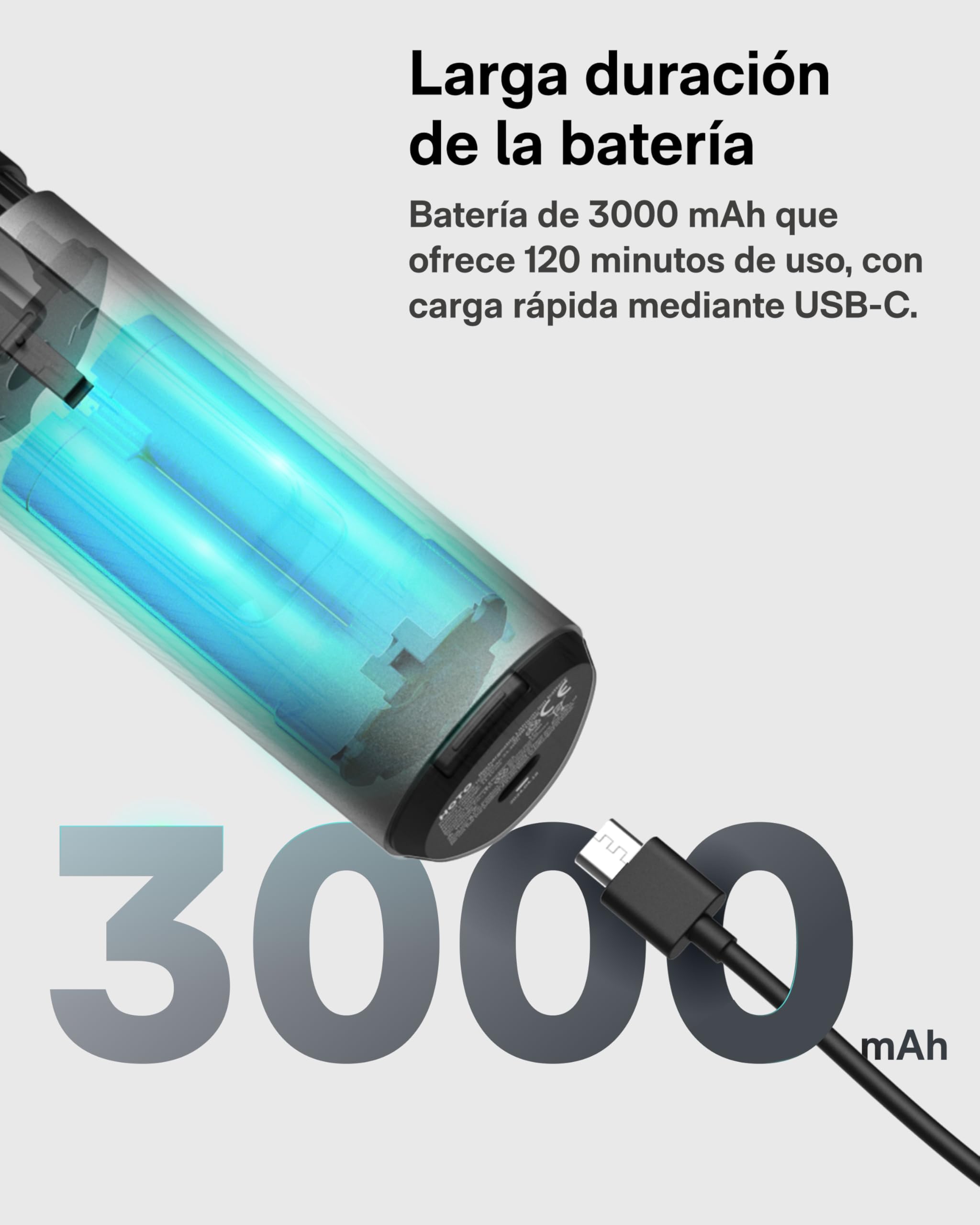 HOTO Amoladora Eléctrica, Multiherramienta de 12V con Luz LED, 5000-35000 RPM, Herramienta Rotativa con 37 Accesorios, para Grabar, Taladrar, Cortar y Esmerilar