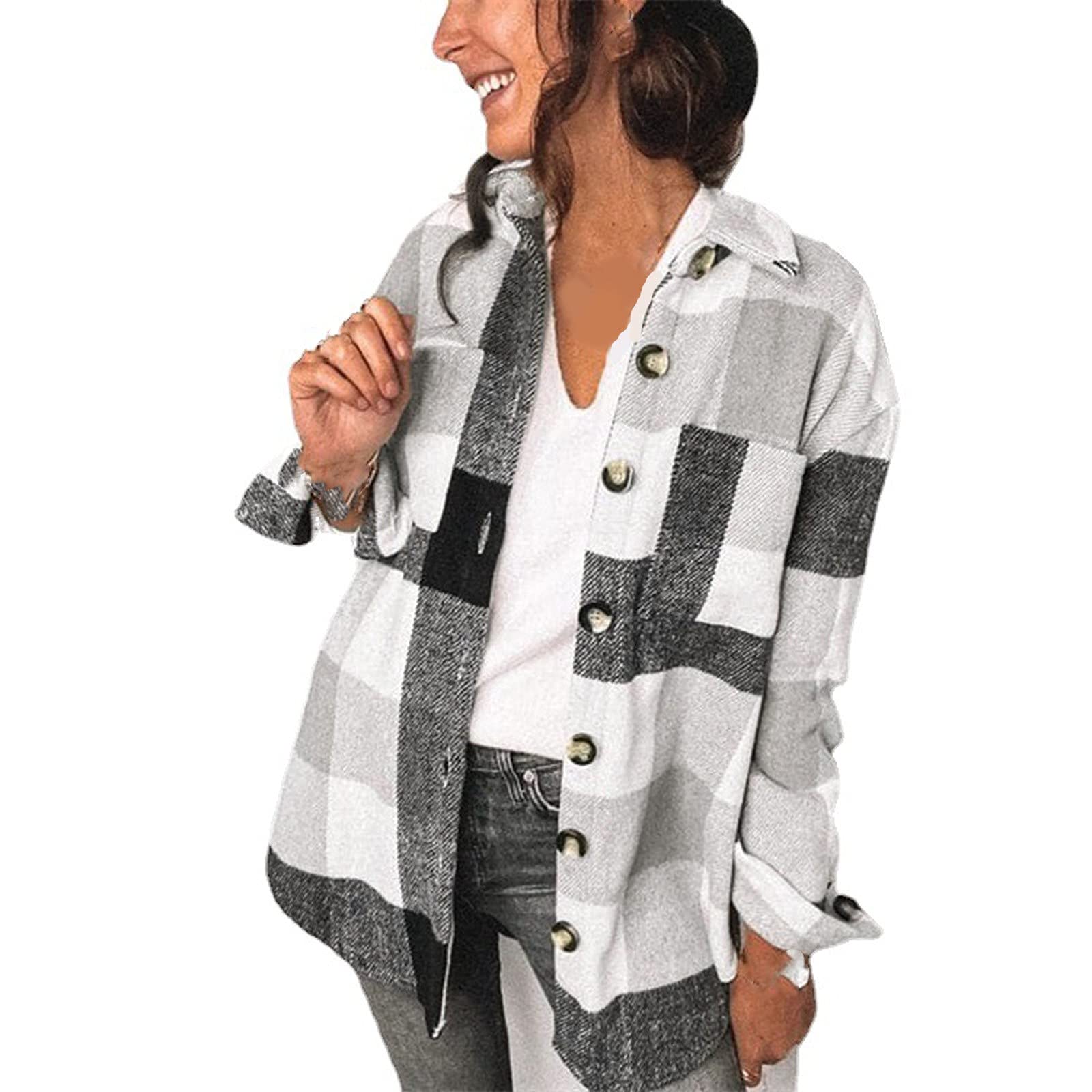 Long Sleeved Winter Sweater Classic Elastic Long Walking Coz Sweaters with Pockets Lapel Tweed Printed Cardigan