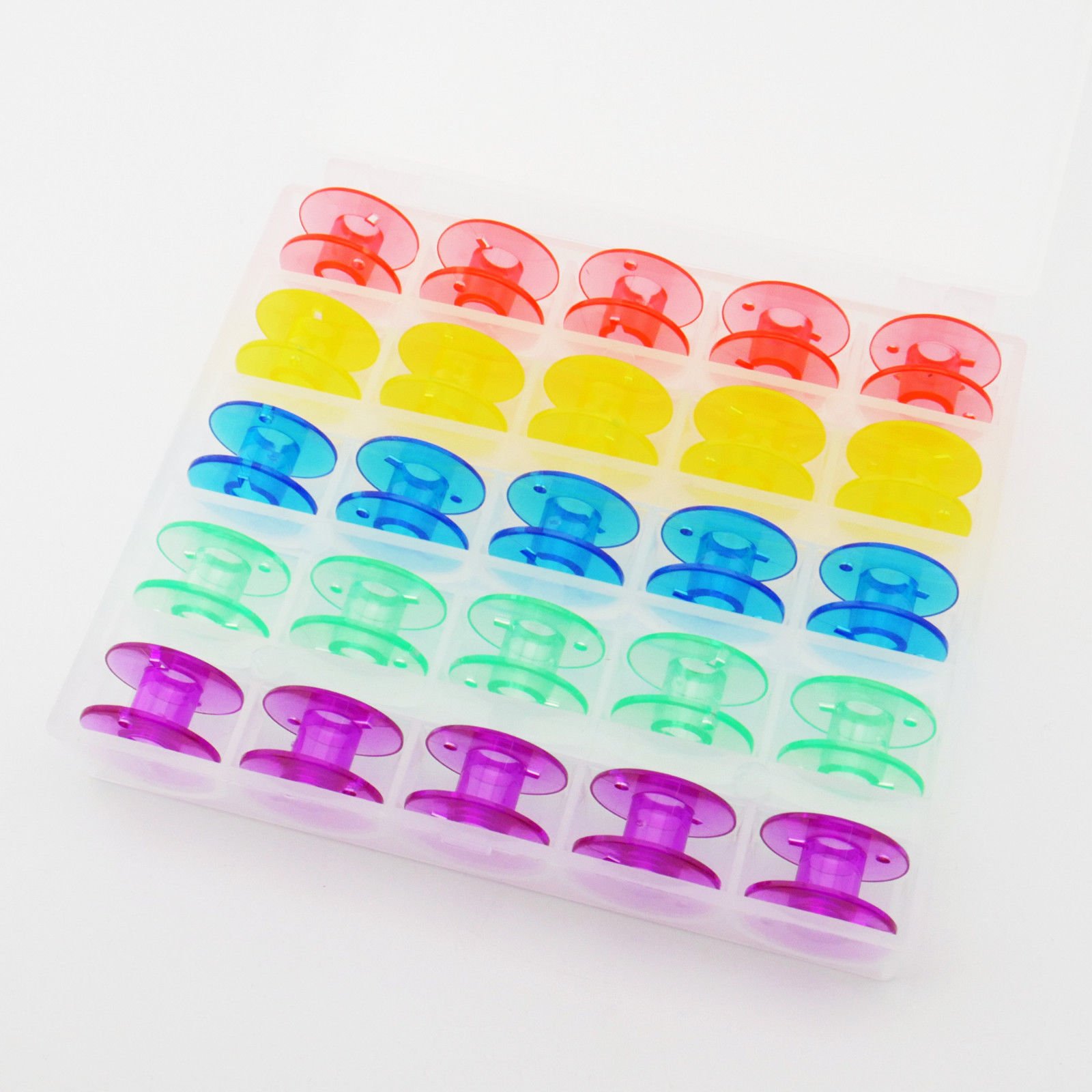 Cutex Class 15 Plastic Bobbins in Clear Storage Case
