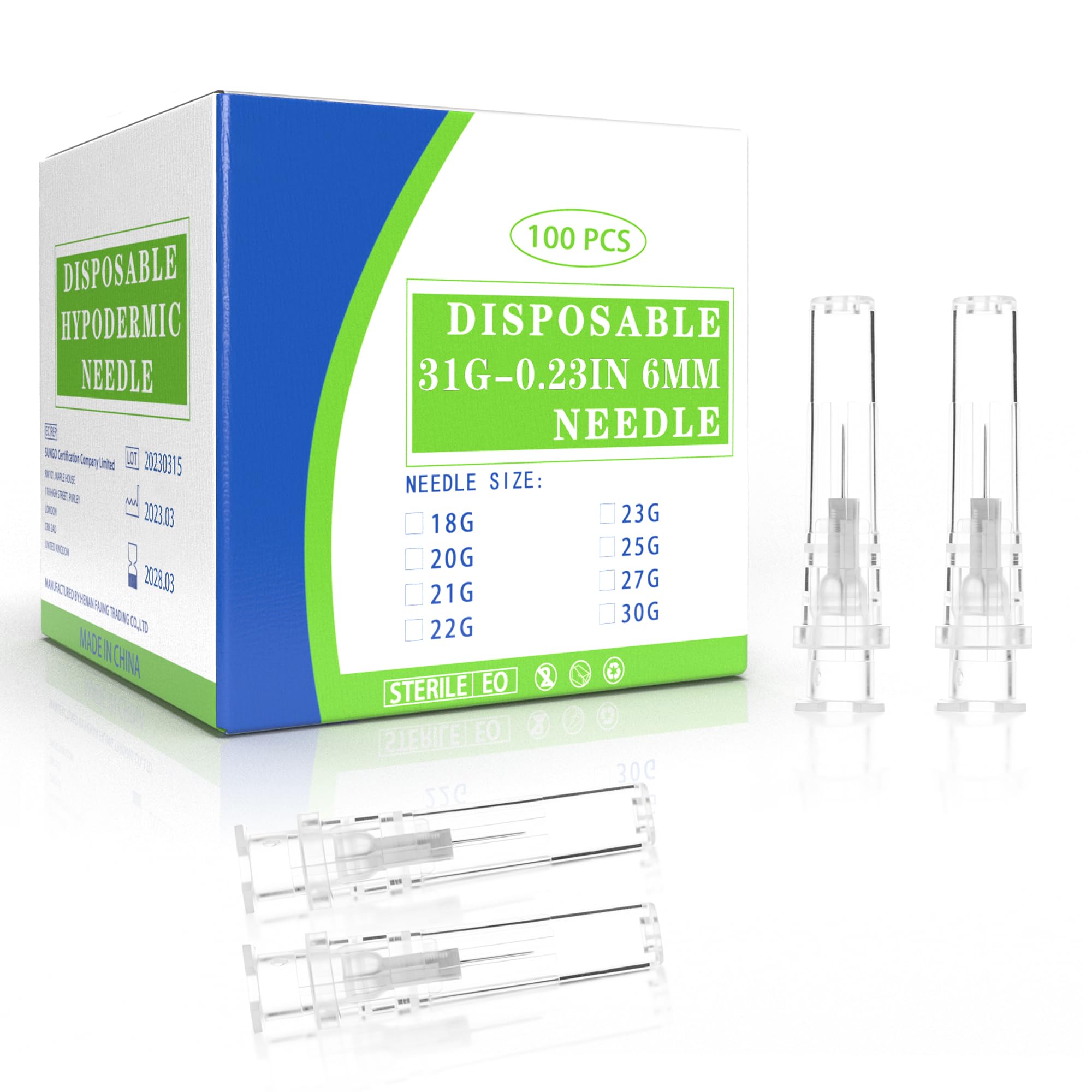 Disposable Needles - 100 Pack Luer Lock -15