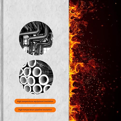 Miniatura 3 de 2 unidades de manta de fibra de cerámica de 24 x 12 x 1 pulgada (gruesa) de aislamiento ignífugo clasificado a 2400 F, para deflector de estufa de