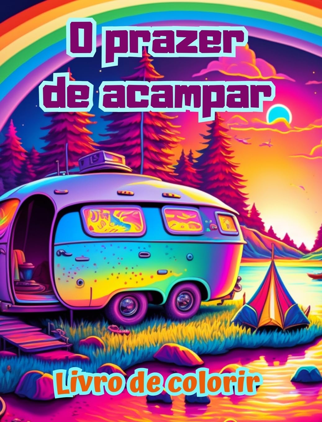 O prazer de acampar | Livro de colorir para entusiastas da natureza | Desenhos criativos e relaxantes: Cenas de acampamento impressionantes e encantadoras