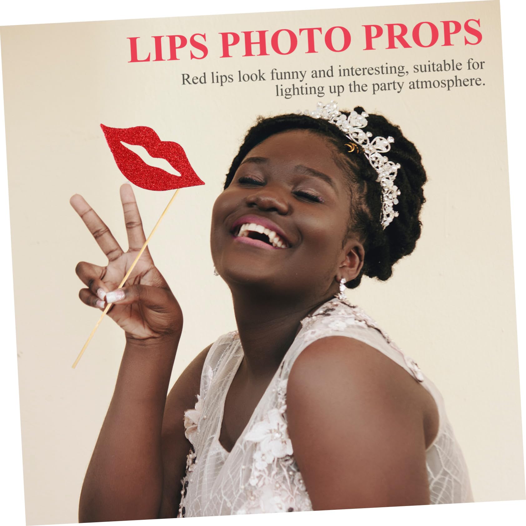 ERINGOGO 3 Sätze Teiliges Handheld Lippen Foto Props Aus Glitzerpapier Kreative Party Fotorequisiten Für Hochzeit Geburtstag Und Familienfeiern Rot Und Einfach Zu Halten Für 40 Stück * 3