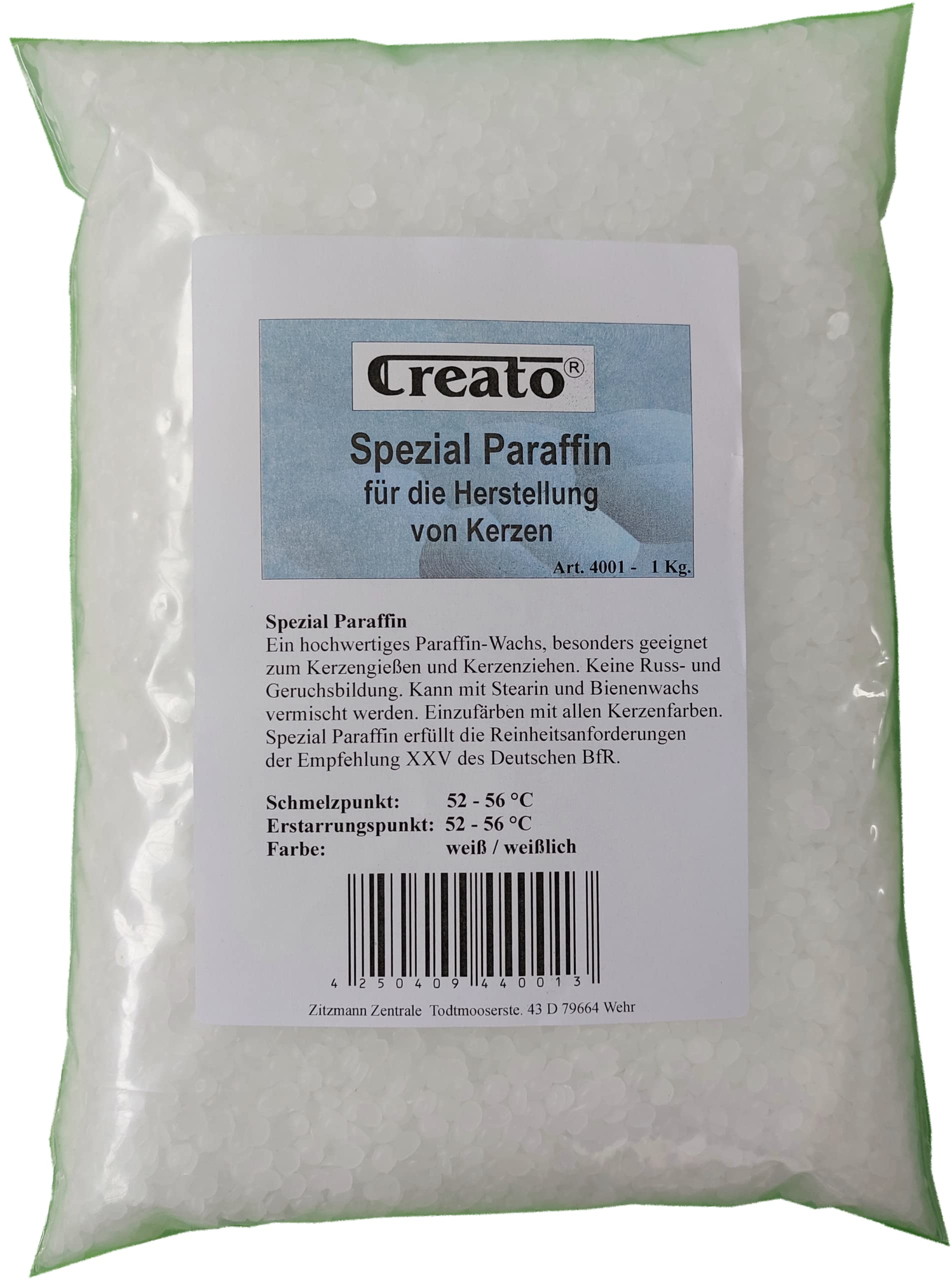 Creato Z4009 - Granulés de cire paraffine - Sac de 25 kg