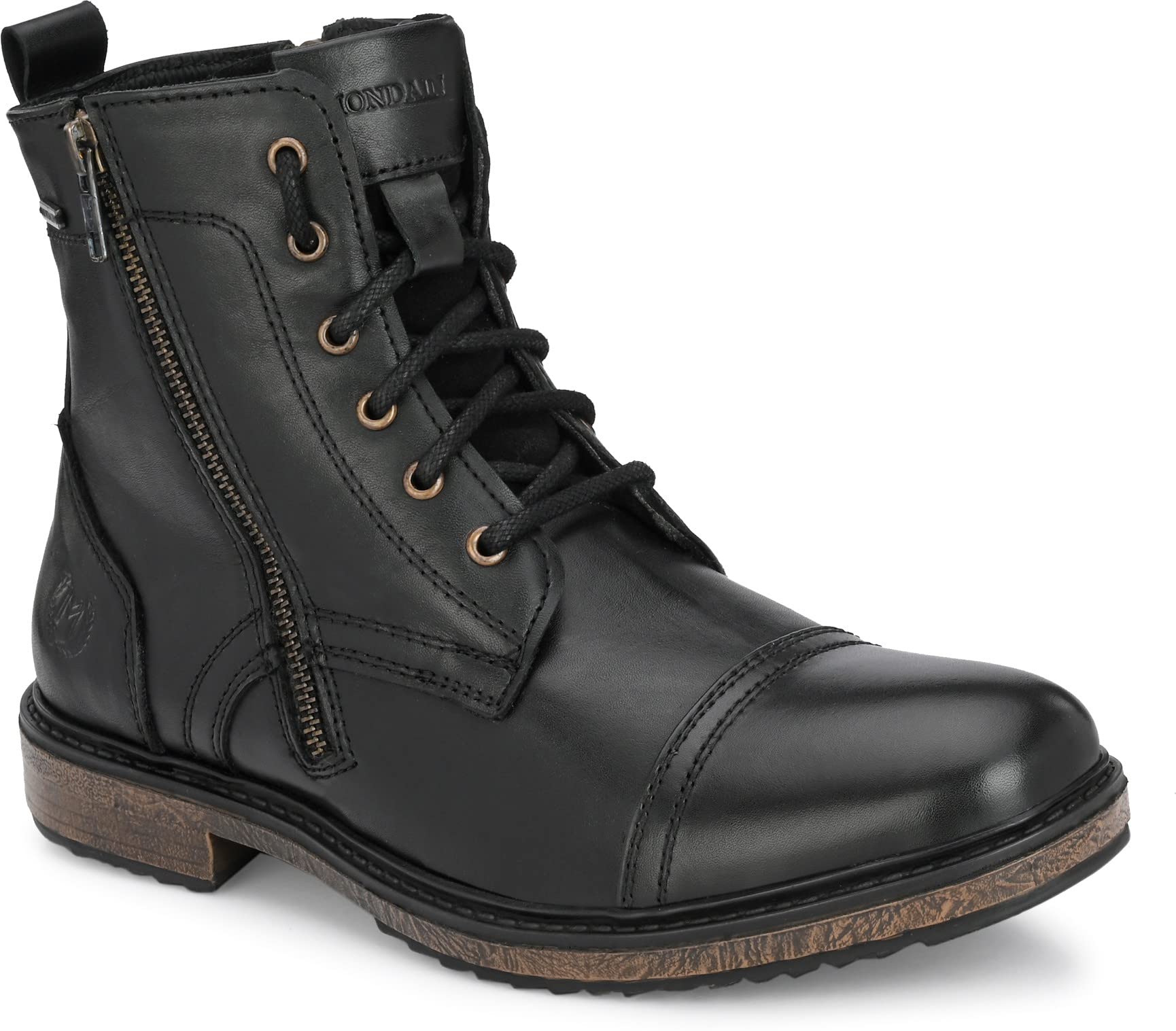 MONDAIN Comfortable Stylish Leather Casual Boot For Men Boots For Men (Black)(MDBS-512-BLK-7) (B0BZYL7M34) Amazon Price History, Amazon Price Tracker