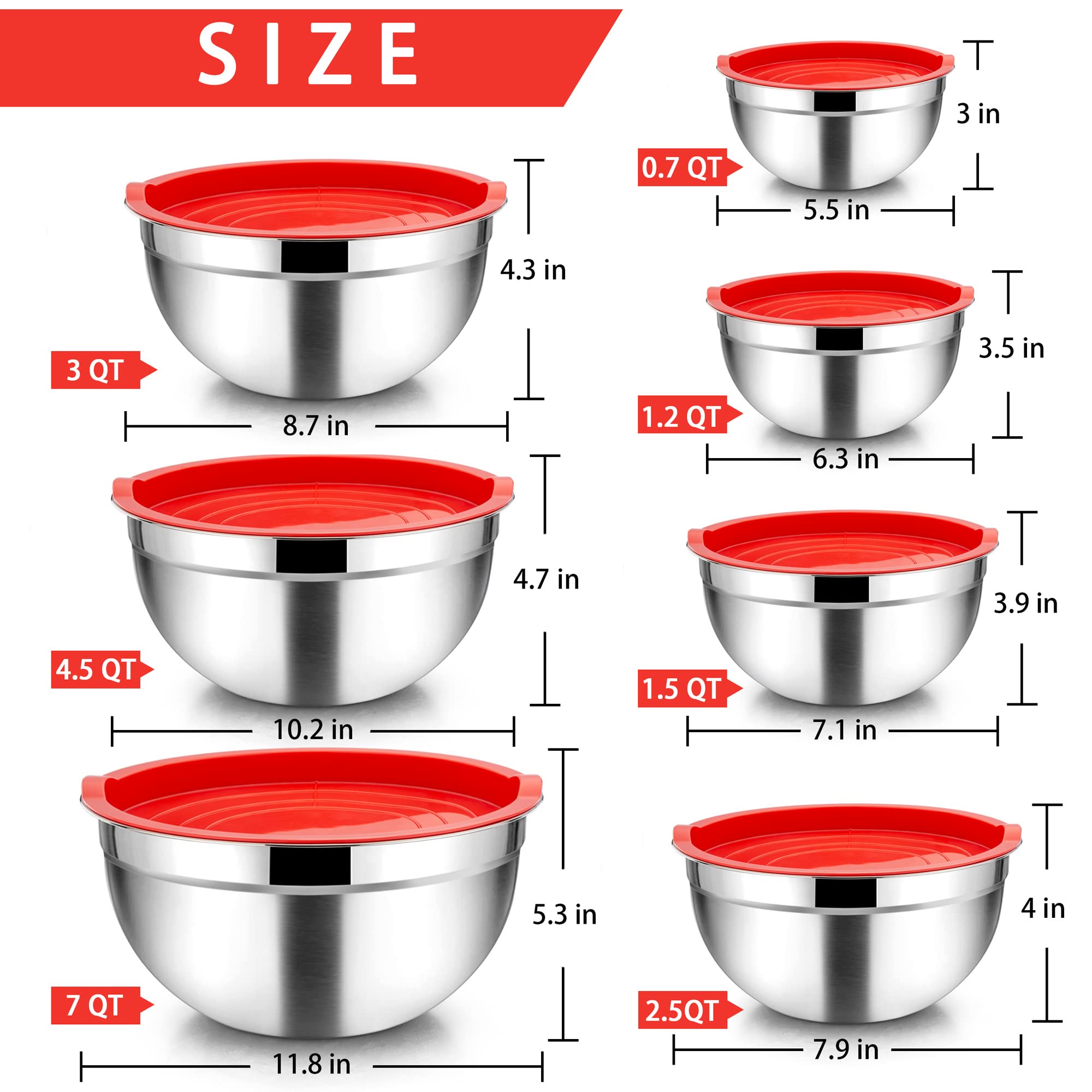 Amazon Com Teamfar Mixing Bowls