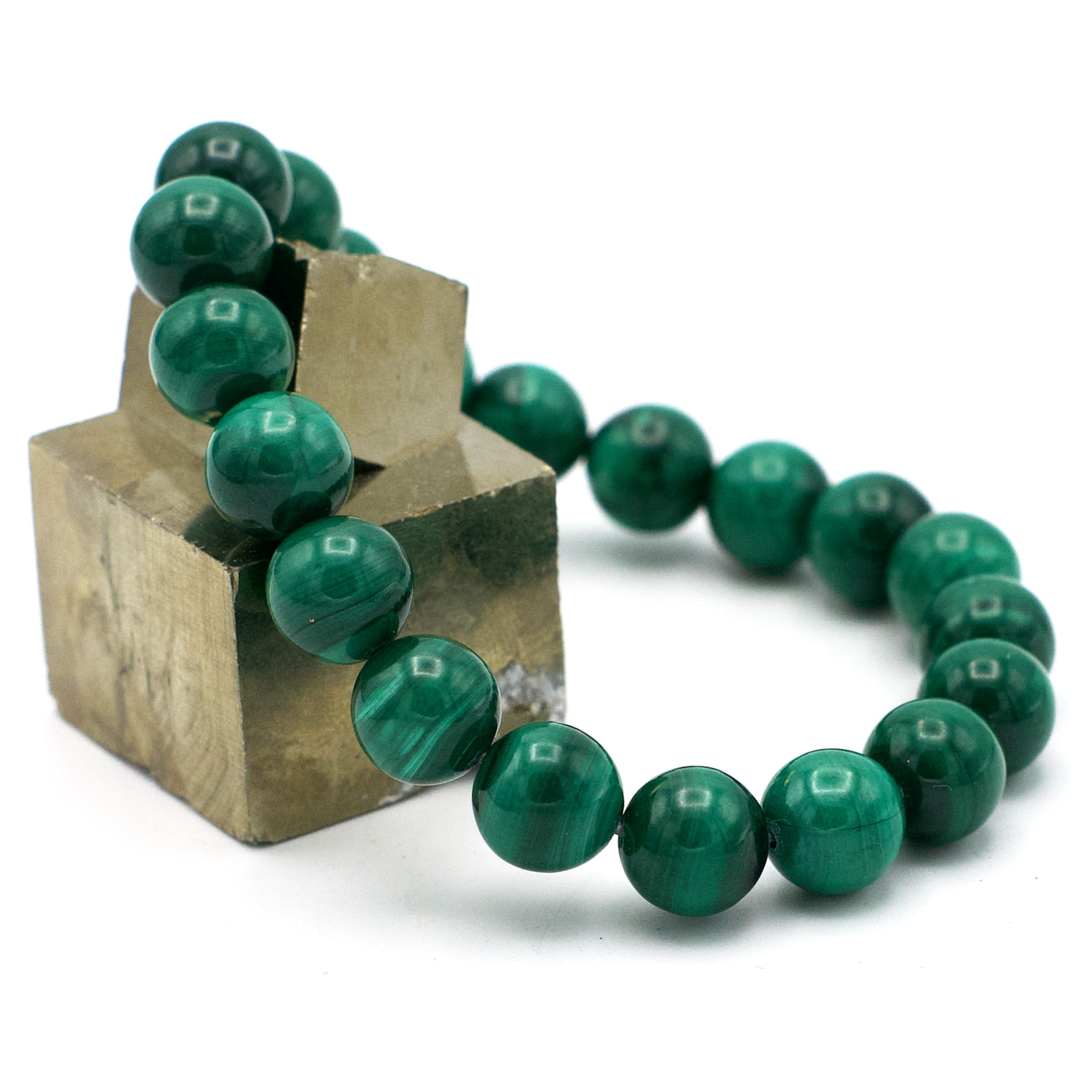 Edelstein Armband runden Perlen aus Naturstein – Handgefertigtes Schmuckstück für Damen & Herren – Durchmesser 17–19 cm – Geschenk für Damen & Herren - Licht, Intuition & Innere Reise