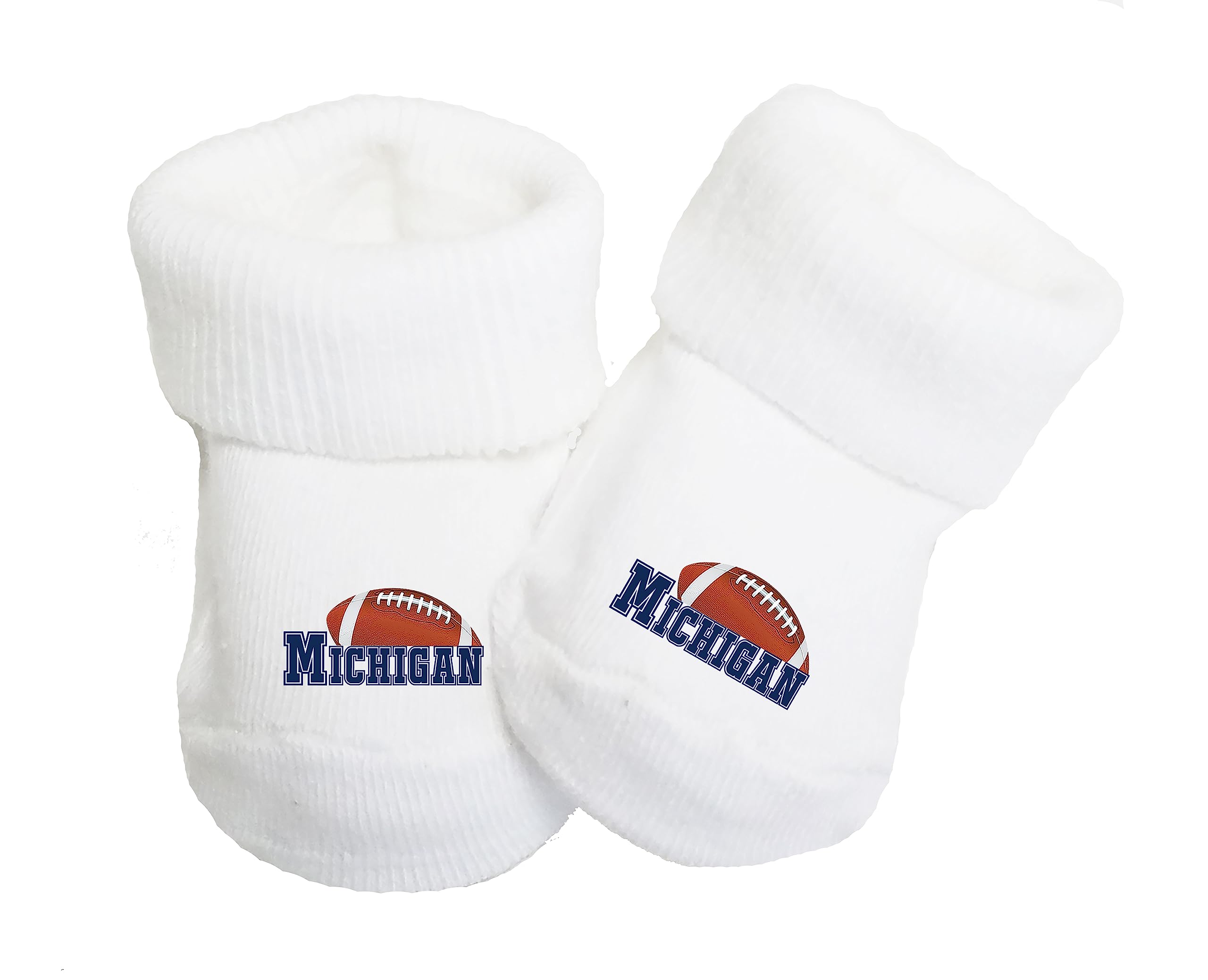 Future Tailgater Baby Toe Bootie Socks for Michigan Fans