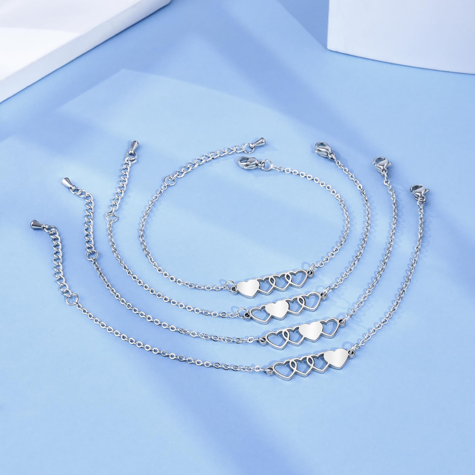 BOCHOI Bracciale sorella Bracciale abbinato al cuore Braccialetti dell'amicizia per la migliore amica Tees Girls Regalo per le relazioni familiari