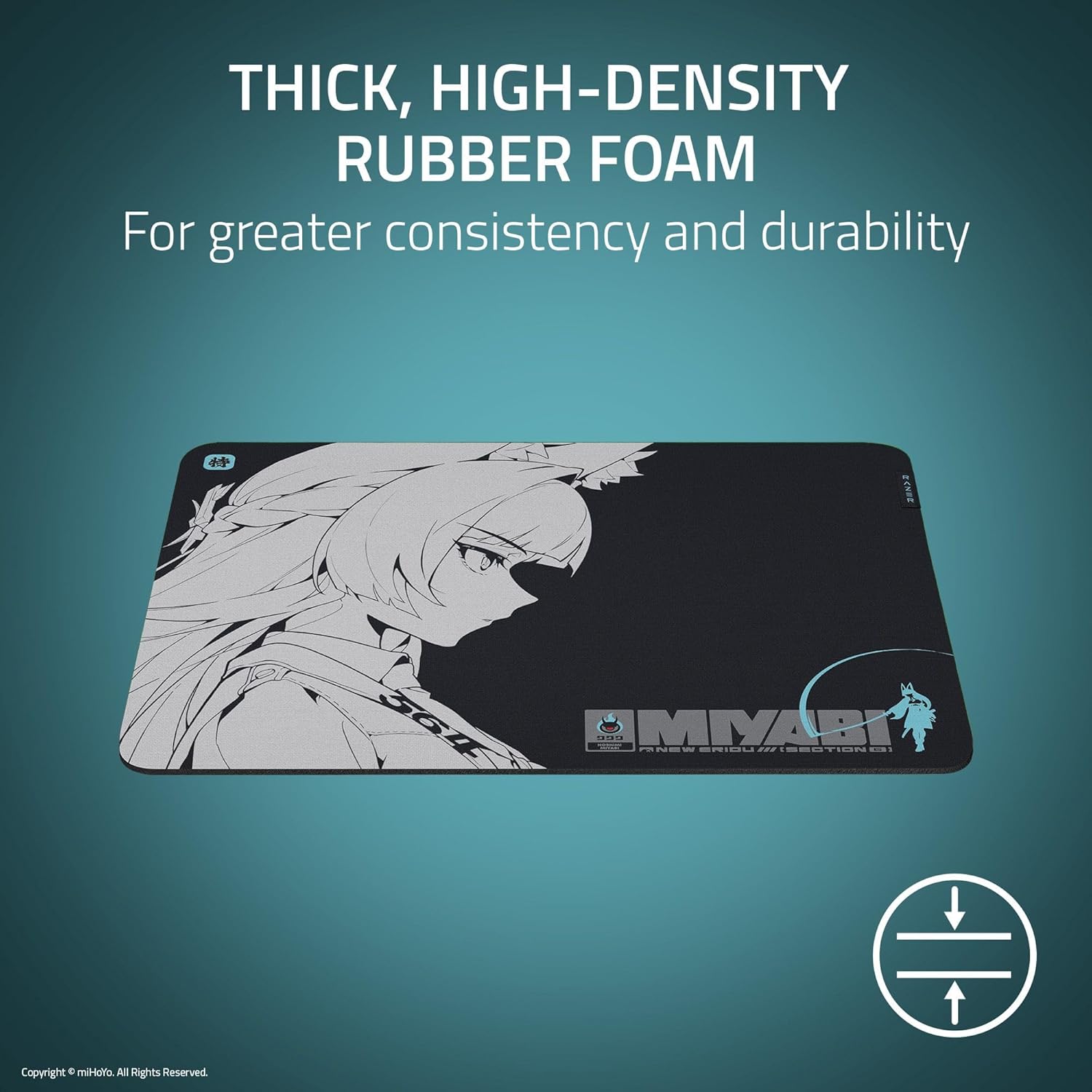 Razer Gigantus V2 Soft Gaming Mouse Pad (Medium): Textured Micro-Weave Cloth Surface - Thick, High-Density Rubber Foam - Anti Slip Base - Zenless Zone Zero Edition - Image 3