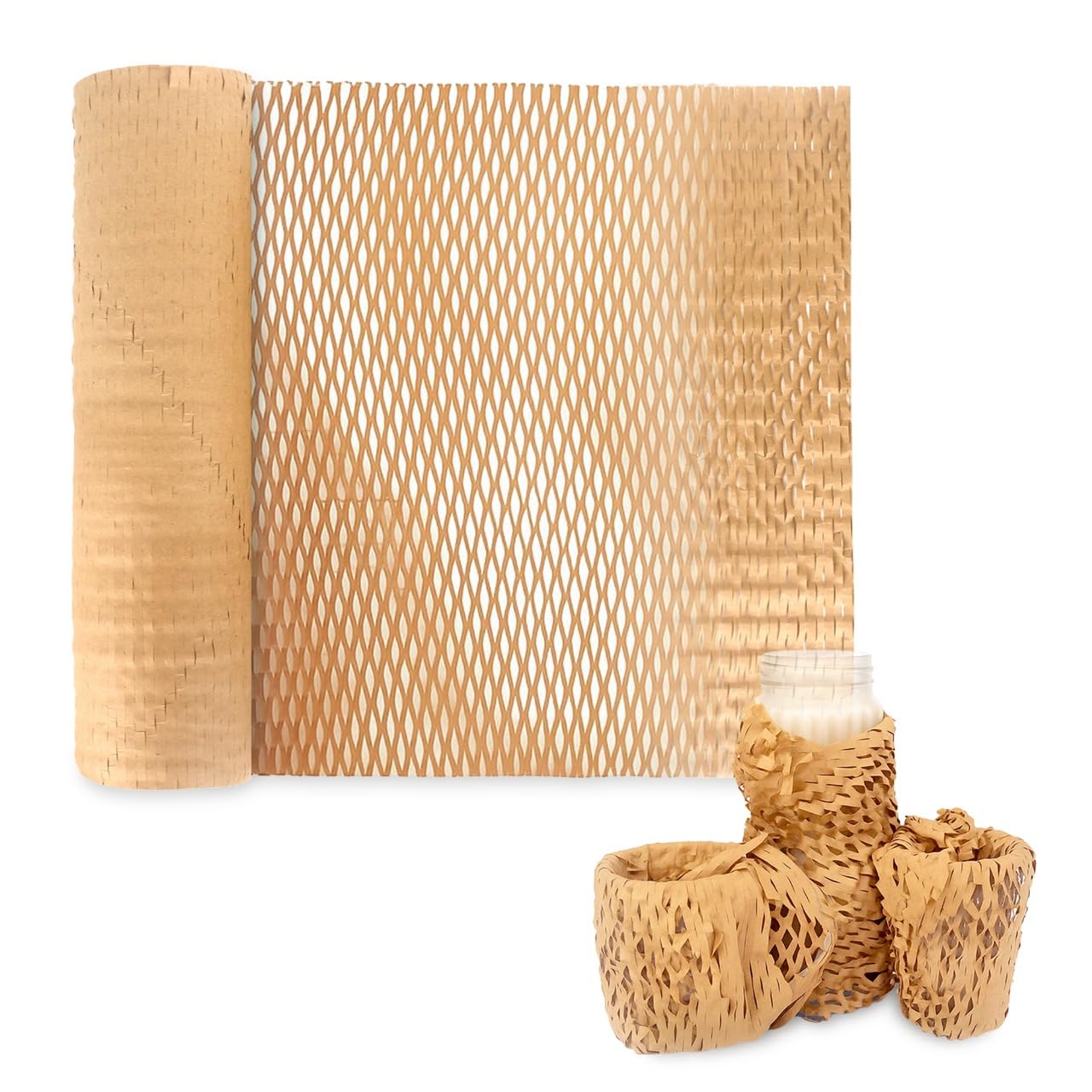 GLUN Honeycomb Paper Wrap, 10m x 15in, Pack of 1, Eco-Friendly Protective Packaging for Fragile Items, Lightweight & Recyclable-image-17