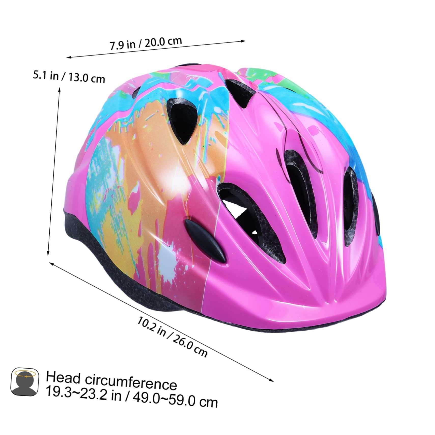 BESPORTBLE 2pièces Casque De Vélo pour Garçon Fille Casque De Protection Ajustable Et pour Activités De Plein Air Motif Floral