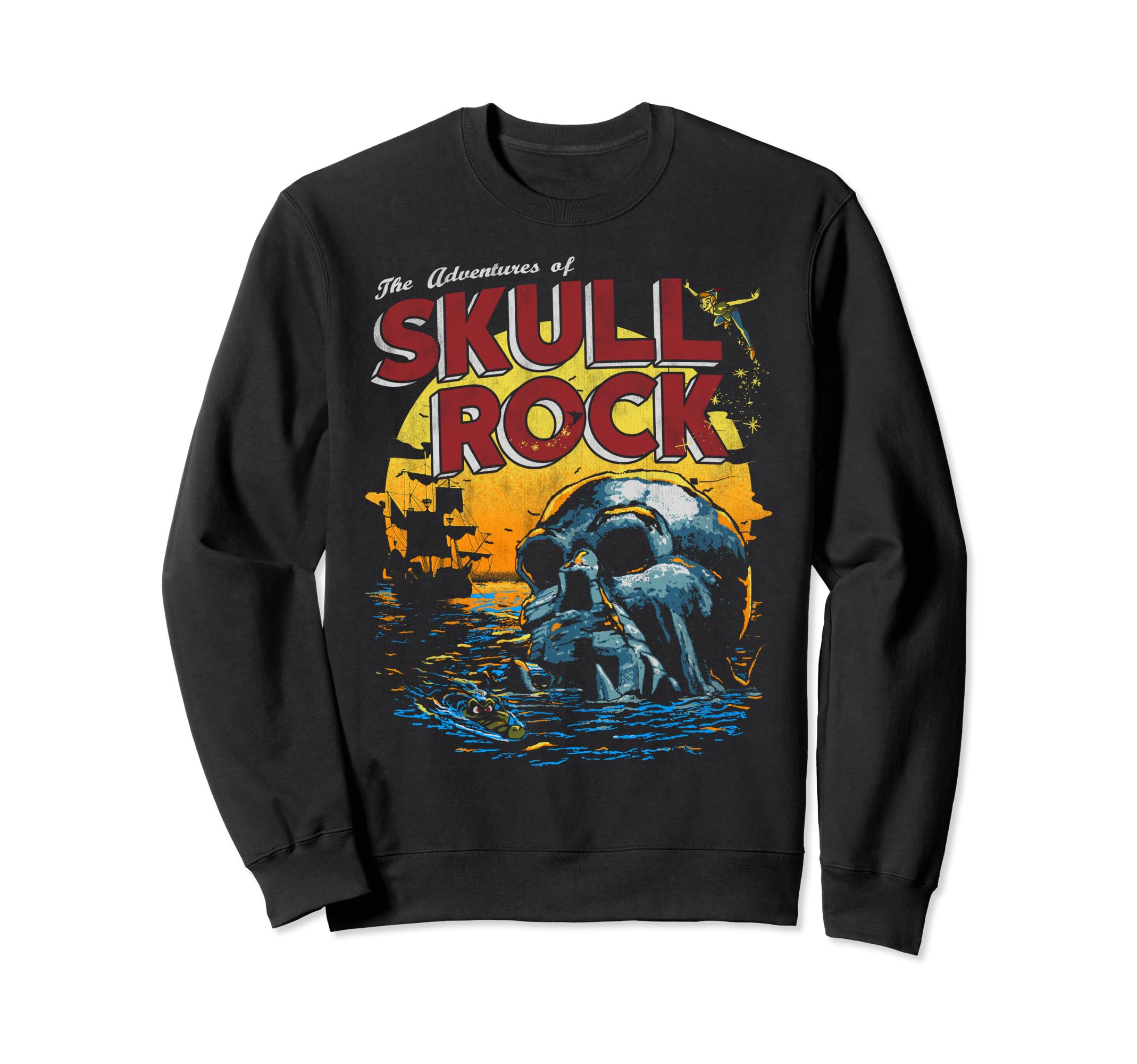 Disney Peter Pan Skull Rock Vintage Sunset Poster Sweatshirt