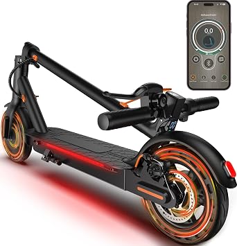 Electric Scooter Adults, Folding Commuter E Scooter w/ 360 Lighting System | 19MPH Top Speed & 19-Mile Range, 350W Motor, UL2272 Certified, Lightweight 31lbs