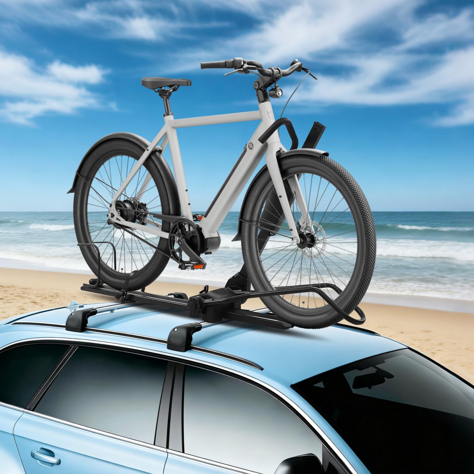 Fahrradträger für Autos aus Aluminiumlegierung, 110 cm | Wird an PKWs, SUVs und MPVs montiert und dient zum Transport von Fahrrädern, Mountainbikes, Rennrädern usw.