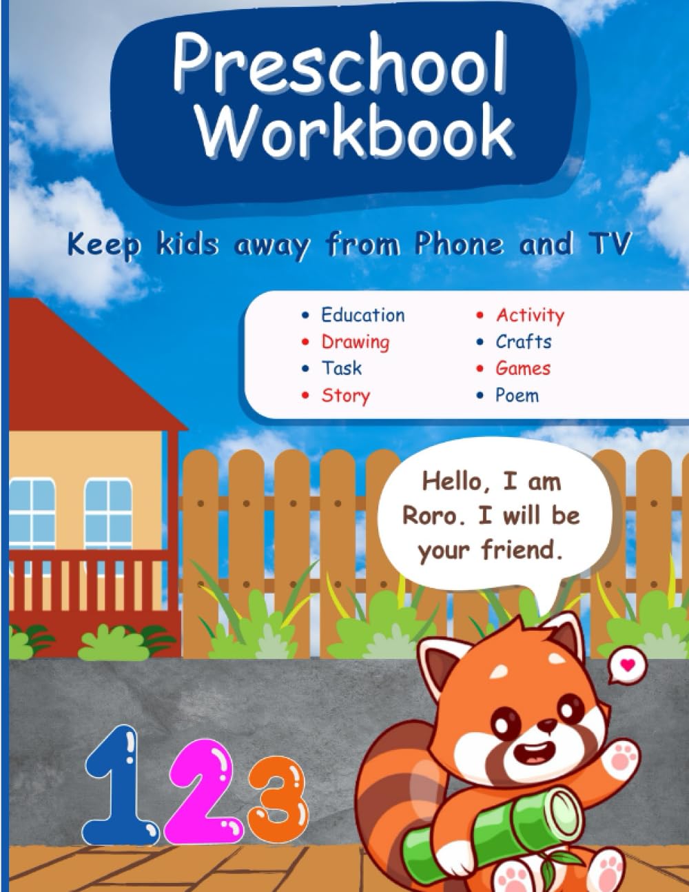 The No-Phone Activity Book for Kids, age 3 to 5, coloring, journal, story, rhyme, games, adventure, moral, fun busy kids happy family