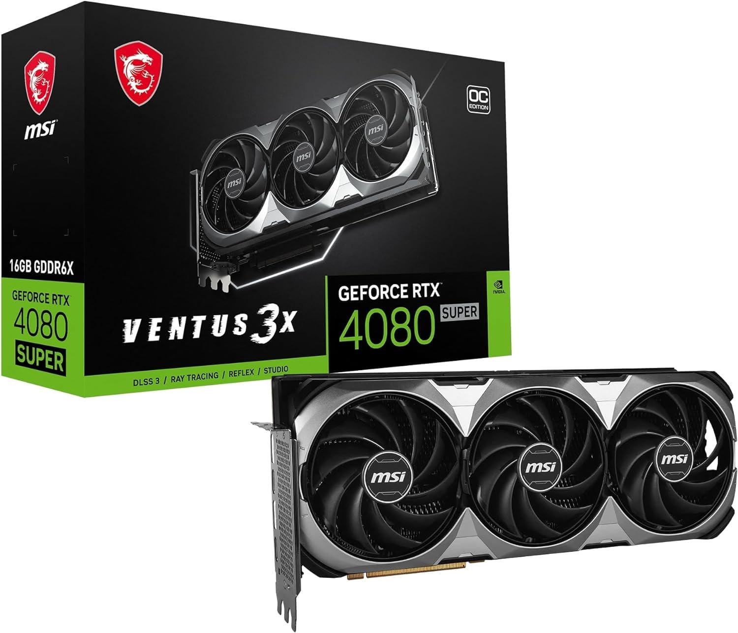 MSI GeForce RTX 4080 Super 16G Ventus 3X OC Graphic Card - NVIDIA GeForce RTX 4080 Super GPU, 16GB GDDR6X 256-bit Memory, 23 Gbps, PCI Express 4 Interface, Upto 2580 MHz, TORX Fan 4.0 (B0CSKCY685) Amazon Price History, Amazon Price Tracker