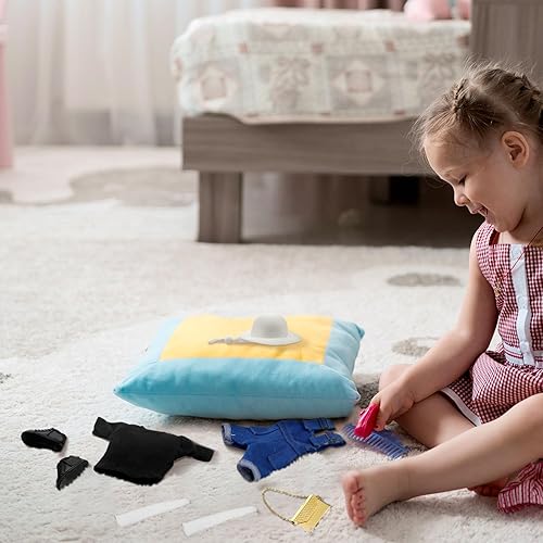 Miniatura 6 de Geyoga Ropa para muñecas Accesorios para muñecas de 12 pulgadas, ropa casual con zapatos, calcetines, sombrero, bolsa, top conjunto de mono de