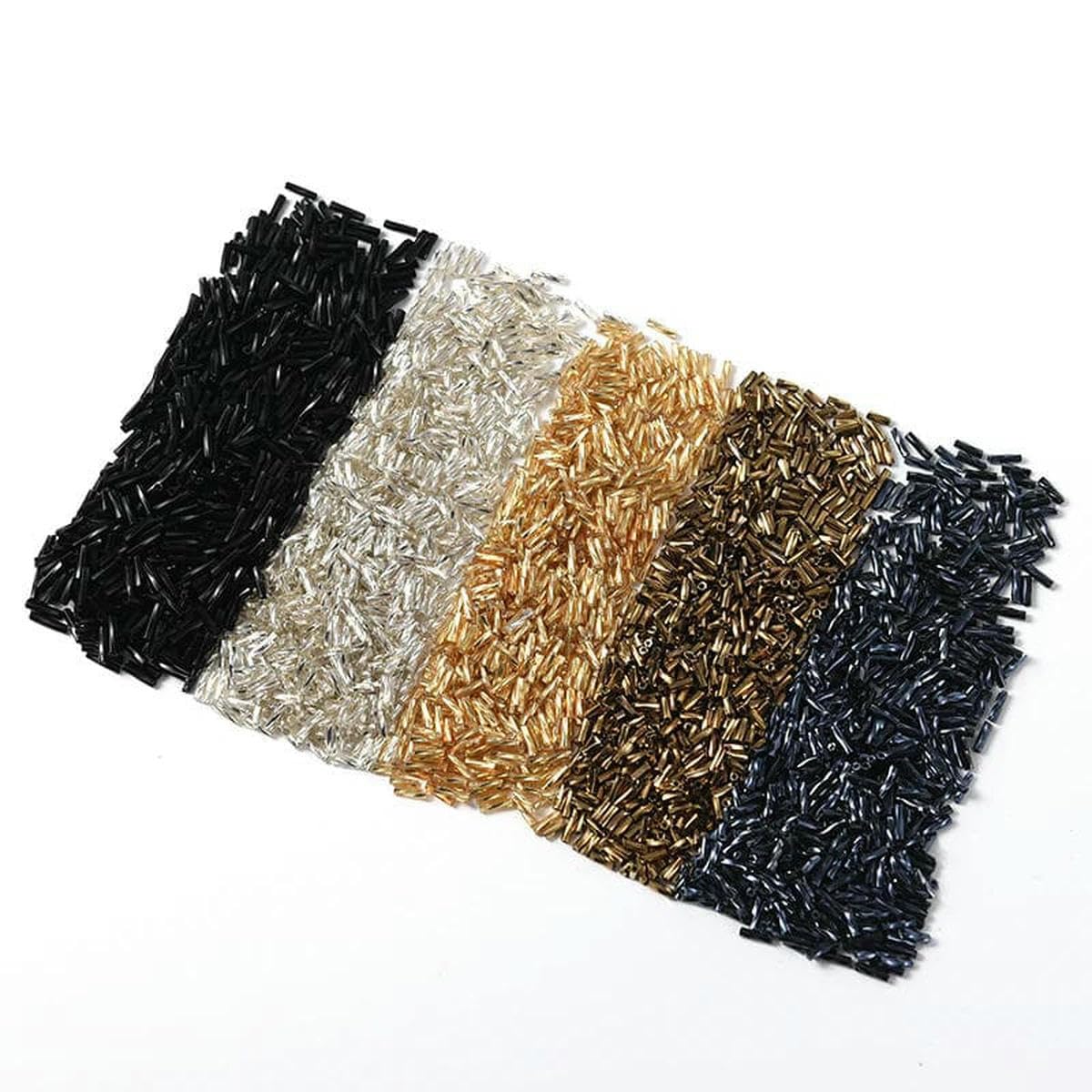 Kit de fabricación de pulseras, cuentas de tubo de corneta de cristal, 300/1500 piezas de 2 x 6 mm, cornetas giratorias para manualidades, joyas y accesorios, perfecto para proyectos de ropa y costura