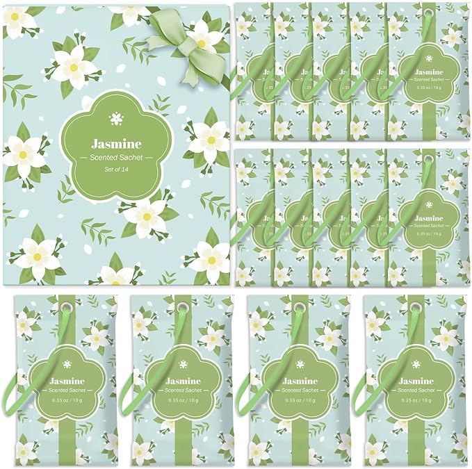 Sachet aromático con jazmín para armario y cajón, 14 paquetes miniatura 8