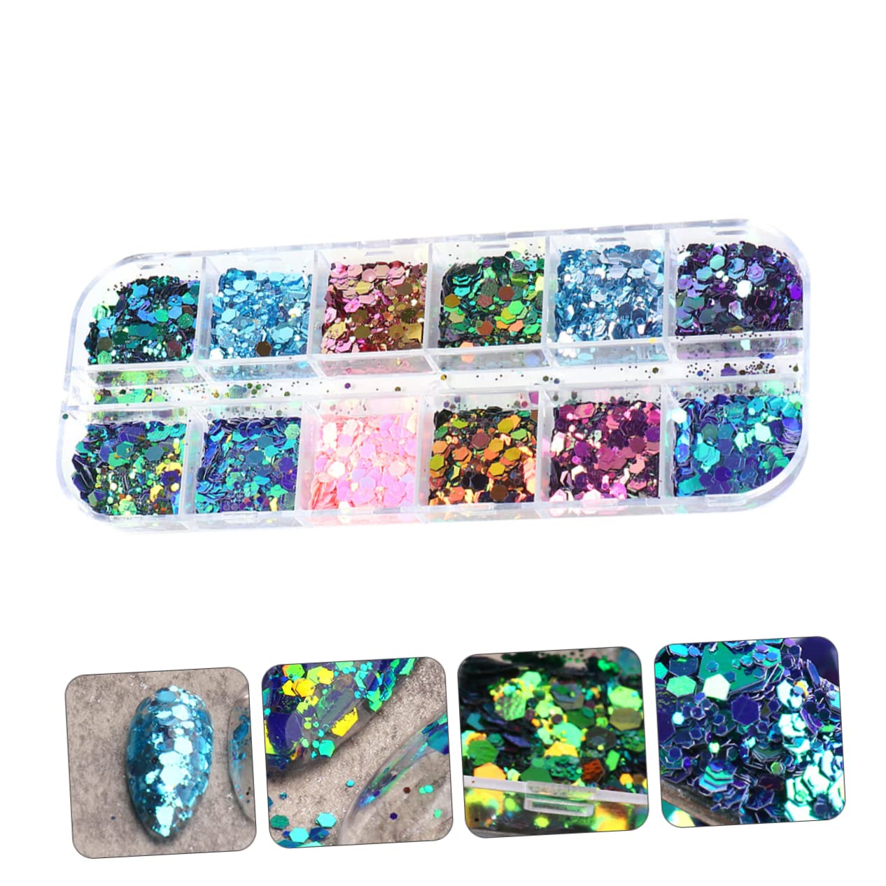Gogogmee Nails Manicure Decoration Unique Chameleon Sequins Nail Sparkling for Nail Art