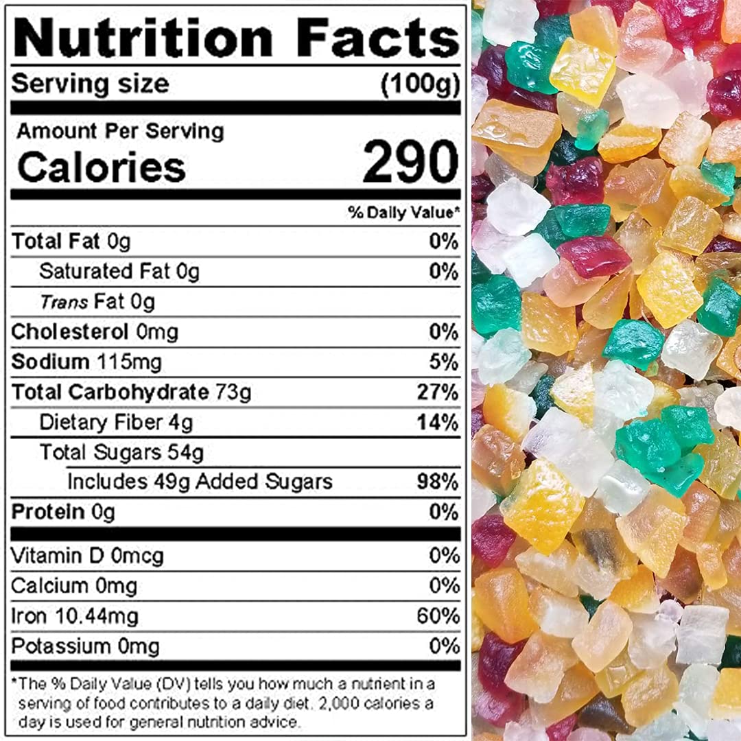 Buy Fruit Cubes / Tutti Frutti Tricolor, Yumminess, Candied Fruit
