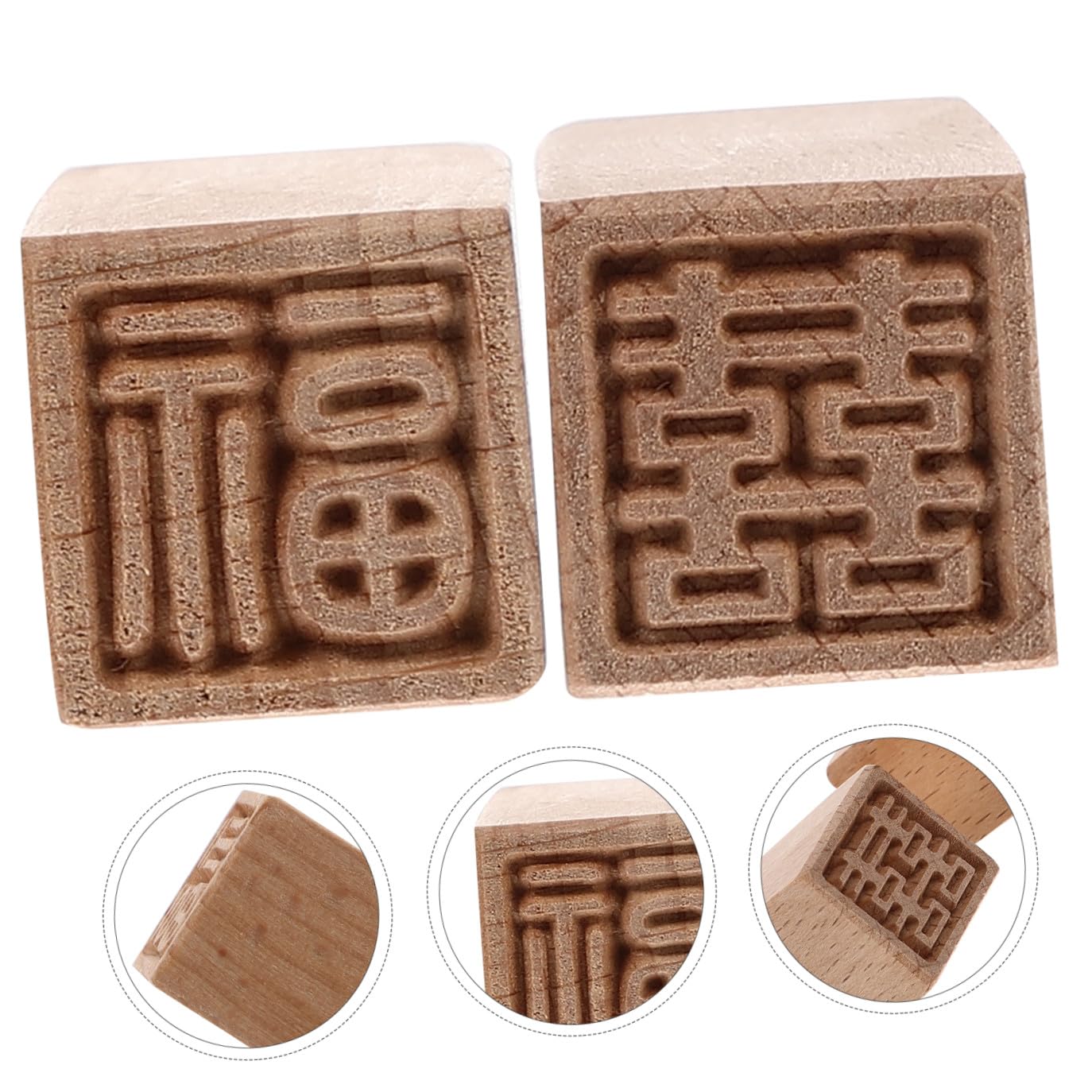 Operitacx 10piezas Sellos De Pastel De Madera Para Patrones Auspiciosos Para Decoración De Tartas y Manualidades Herramientas De Hornear Prácticas y Fáciles De Limpiar