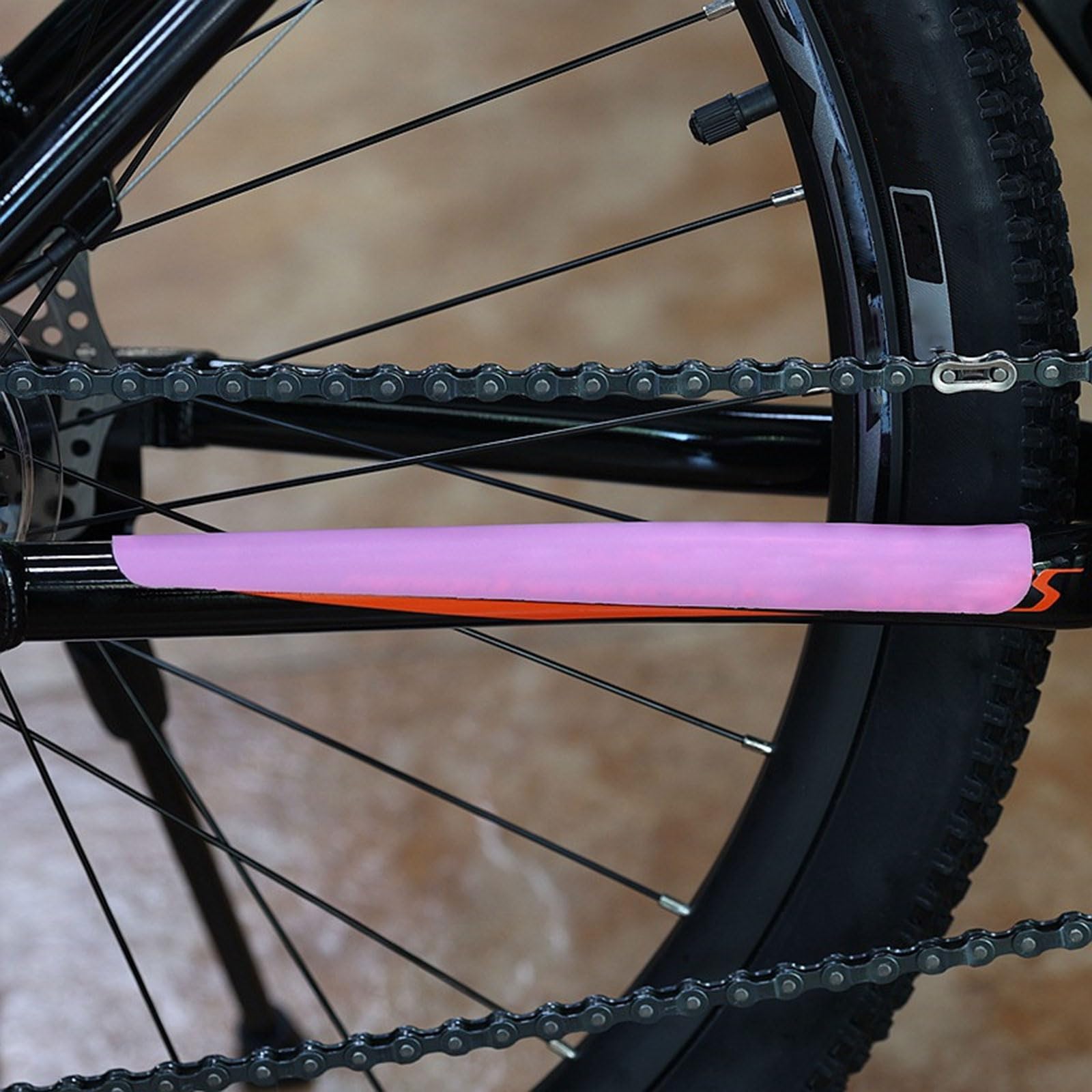 Protection De Cadre De Vélo En Silicone - Housse Pour Tube De Descente - Noir