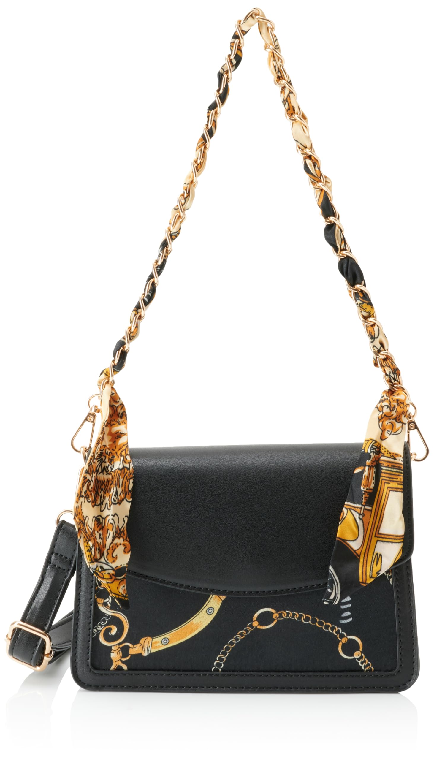 NAEMI Women's Shoulder Bag, Black Multi-Coloured, One Size