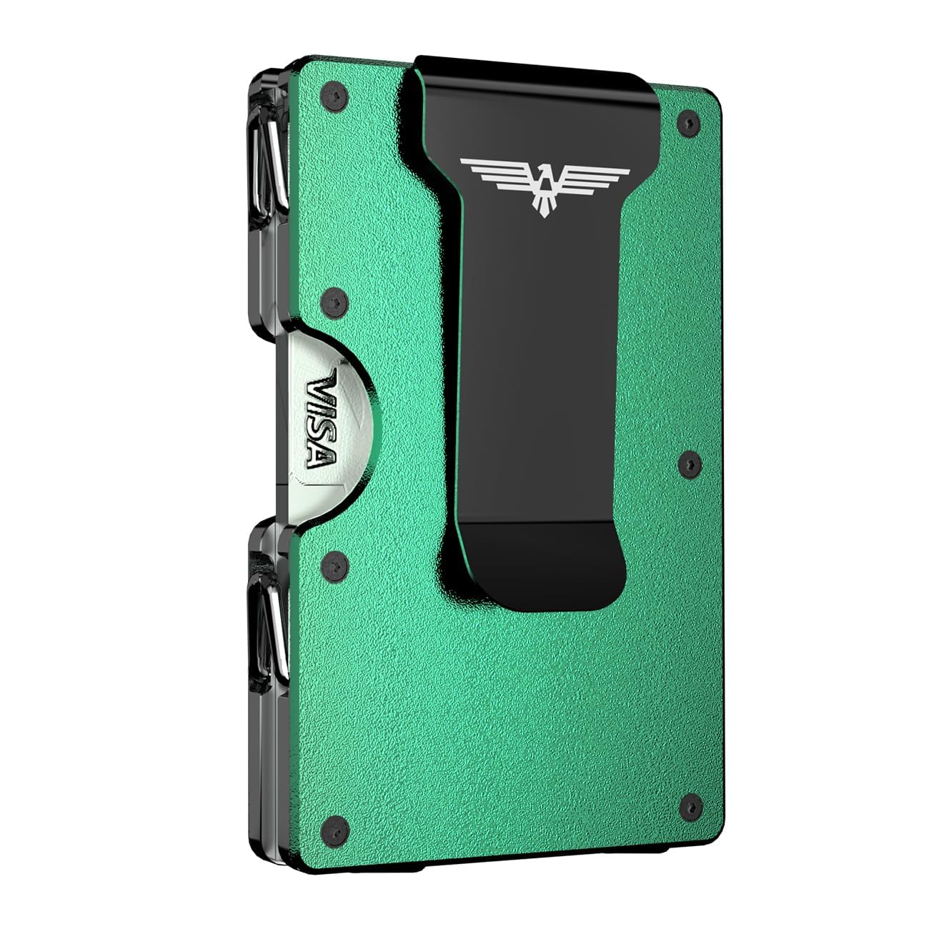 Lenvoten Minimalist Wallet for Men, Metal Wallet with Money Clip, Slim Compact Wallet, RFID Blocking Card Holder, Metal Aluminum Credit Card Holder, Holds up to 20 Cards