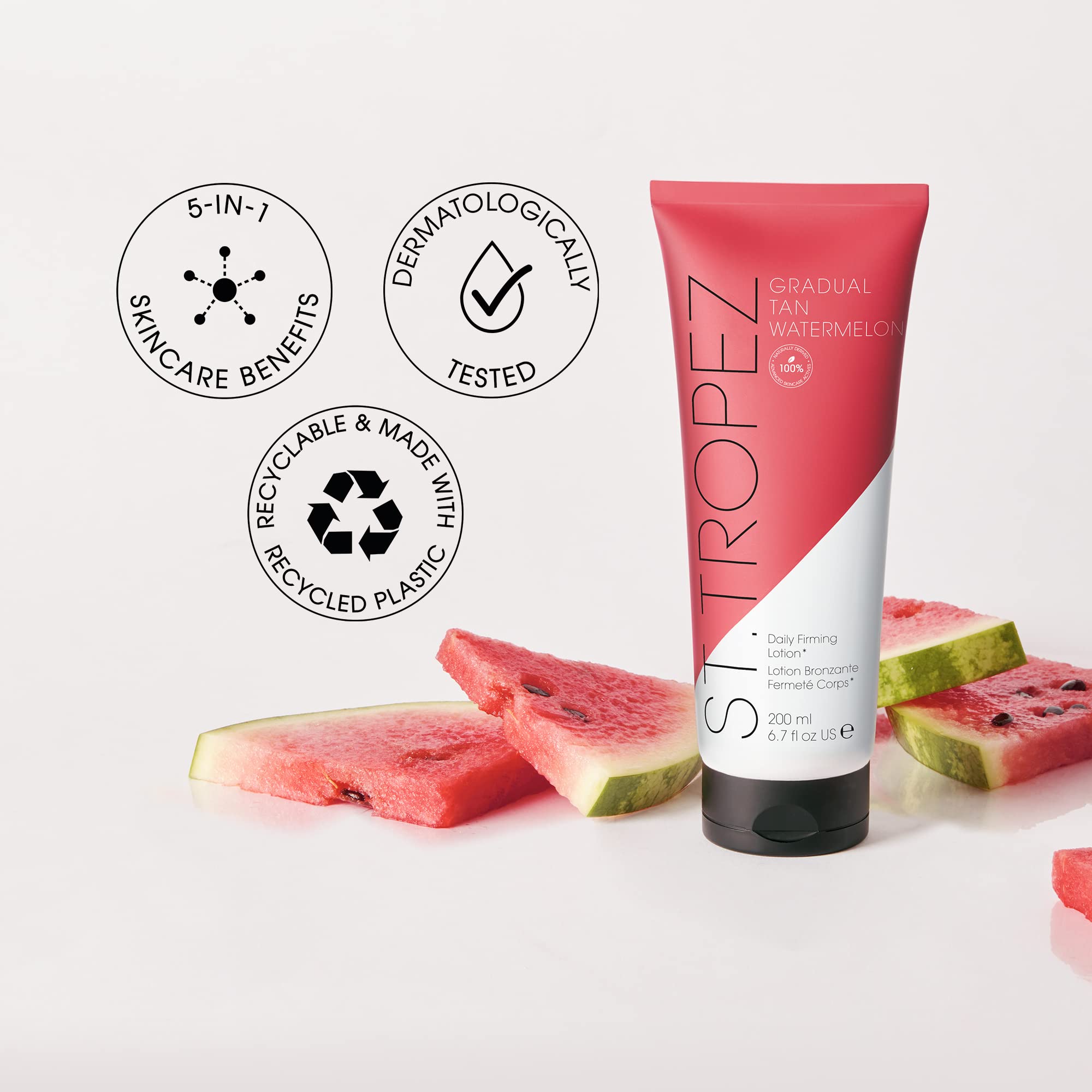 St. Tropez Loción Bronceadora Gradual Tan Classic Firmeza Cuerpo Light/Medium - 1 Unidad + Gradual Tan Watermelon Loción Bronceadora Firmeza Cuerpo A La Sandía - 1 Unidad
