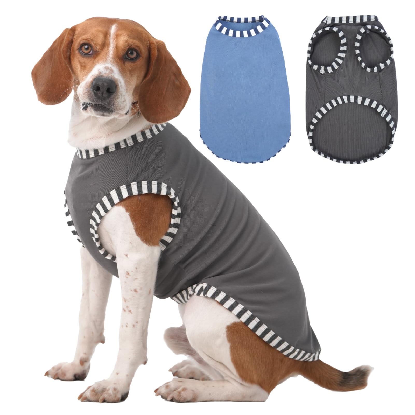 Katzinst 2 Pack Dog Shirt,Grey Blue Sweatshirt