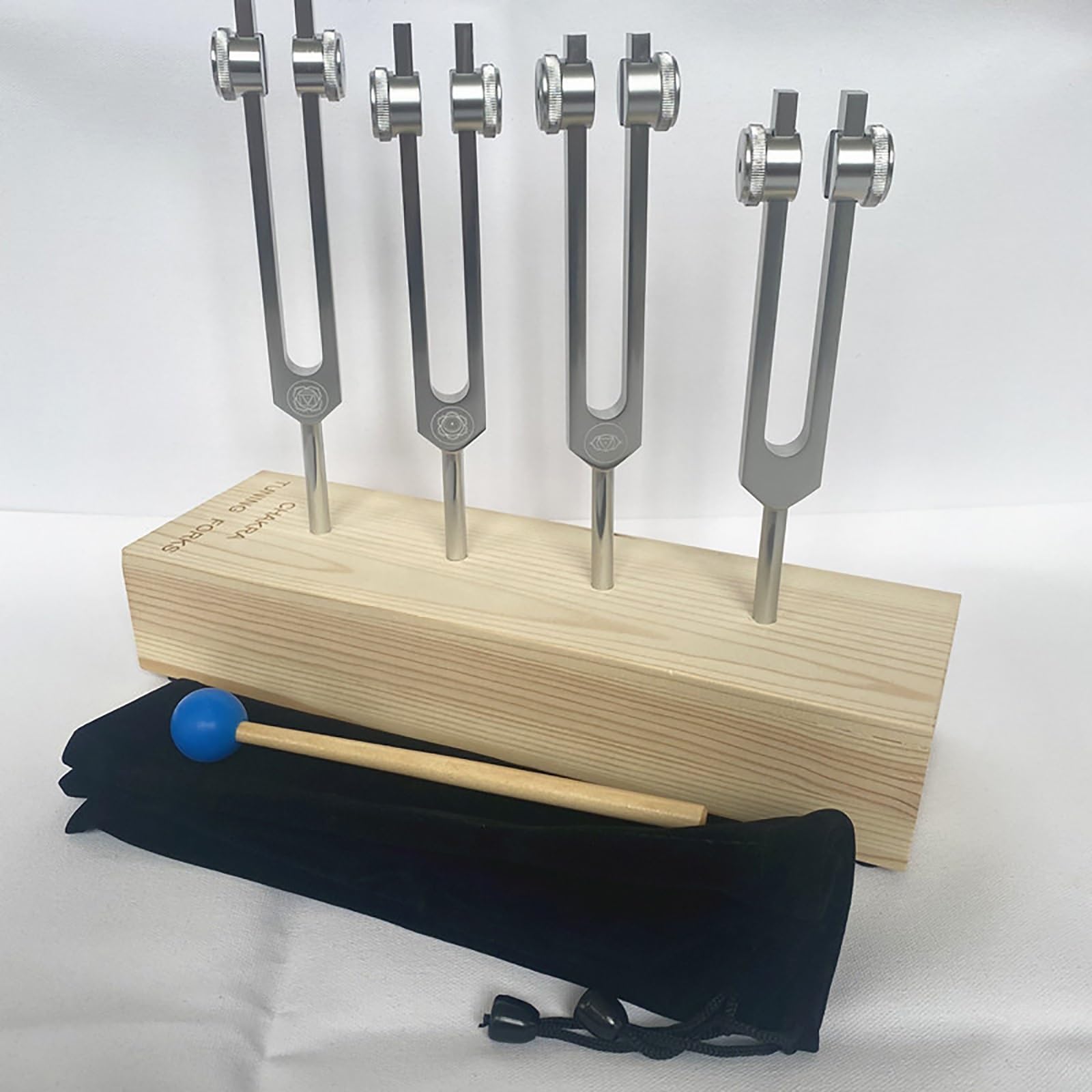 Scatola di risonanza del diapason in legno, altoparlante base del diapason, cassa armonica for diapason chakra, esperimenti sonori di meditazione yoga- foro da 8 mm