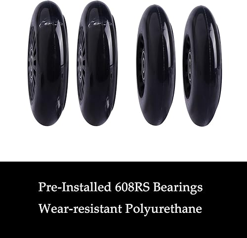 Miniatura 4 de Wiggle - Juego de ruedas de repuesto de poliuretano para automóvil delantero 2P iluminado paquete de ruedas de automóvil oscilantes trasero 2P más