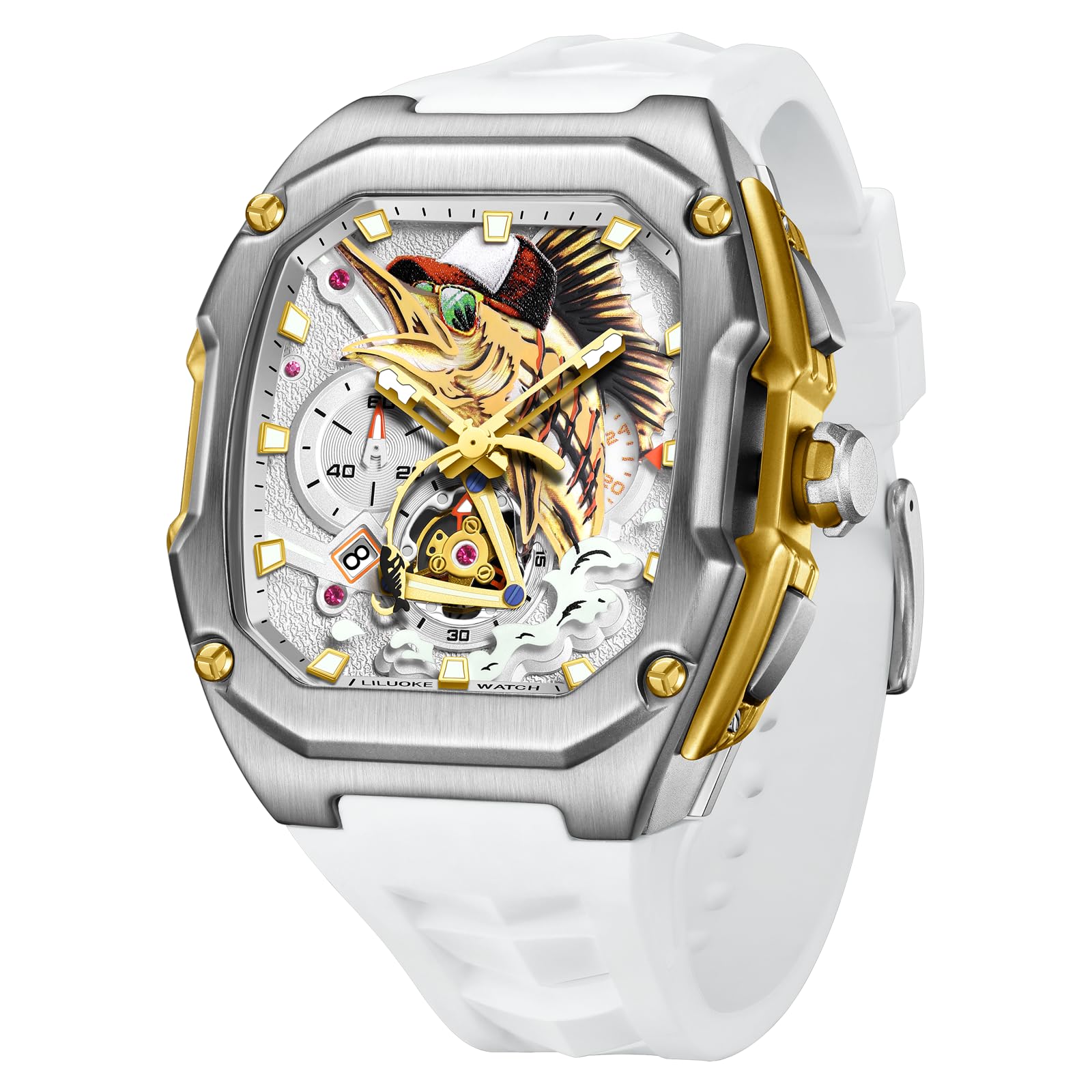 Mens Watches, Wrist Watches Luminous Design, Big Face Fashion Quartz Black Watch 30ATM, Casual Watch for Men Unique Gifts for Men — view 8