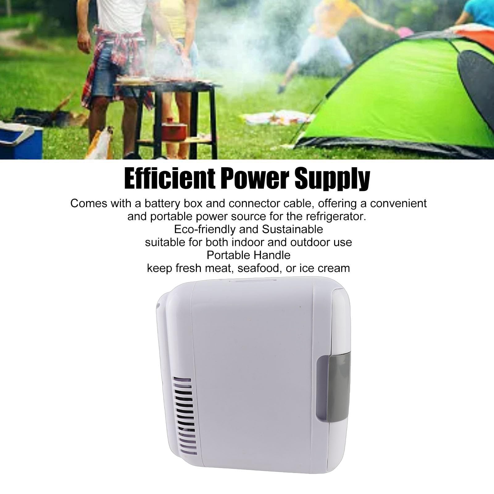 Acouto Panel Solar Monocristalino de 50 W, Refrigerador con Energía Solar DC18 V con Cable Conector de Caja de Batería para Actividades Al Aire Libre para Acampar, Proporciona un Suministro Estable