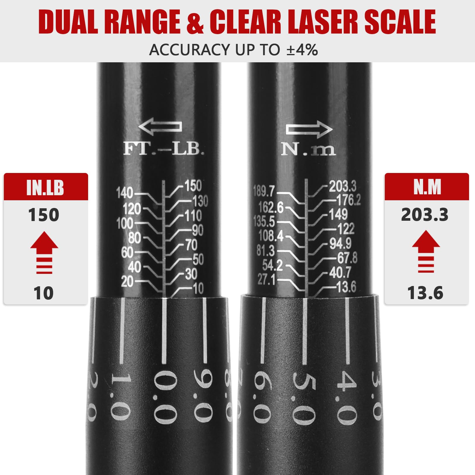 KOEORWS 1/2-Inch Drive Click Torque Wrench