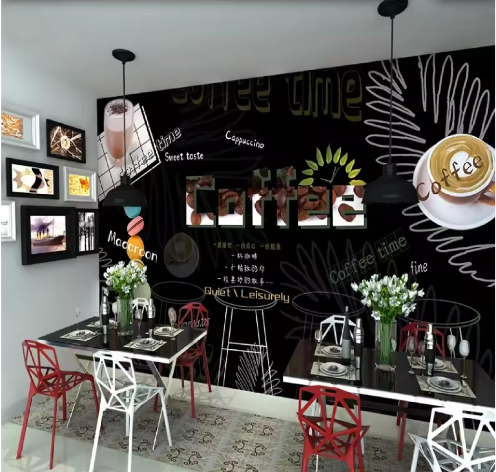 Mural tapeta tapeta tkanina ścienna tablica liść kawa mural tapety salon wystrój domu 3D obraz ścienny, 3D, 350 x 245 cm