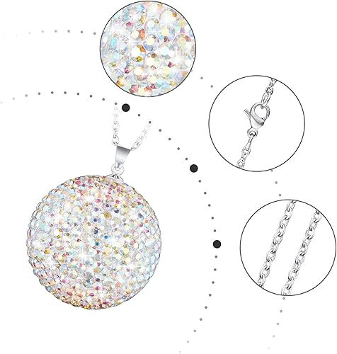 Miniatura 3 de WINKA Bola de cristal brillante para decoración del espejo retrovisor del automóvil, adorno colgante de diamantes de imitación para decoración del