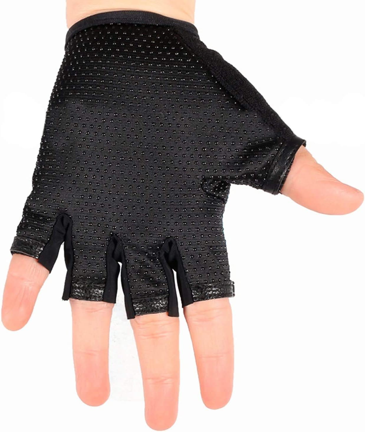 Fishing Gloves For Kids CHAXIN Half Finger Cycling Gloves Breathable Nylon Gym Gloves Non-slip Parkour Gloves