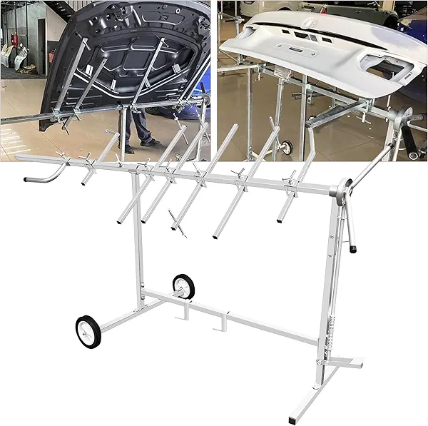 Auto Body Paint Stand, 360° Rotatable Heavy Duty Car Body Paint Rack Panel Tree Panel Holder, Universal Rotating Parts Working Stand for Automotive Bumpers Fenders Doors Hoods Works