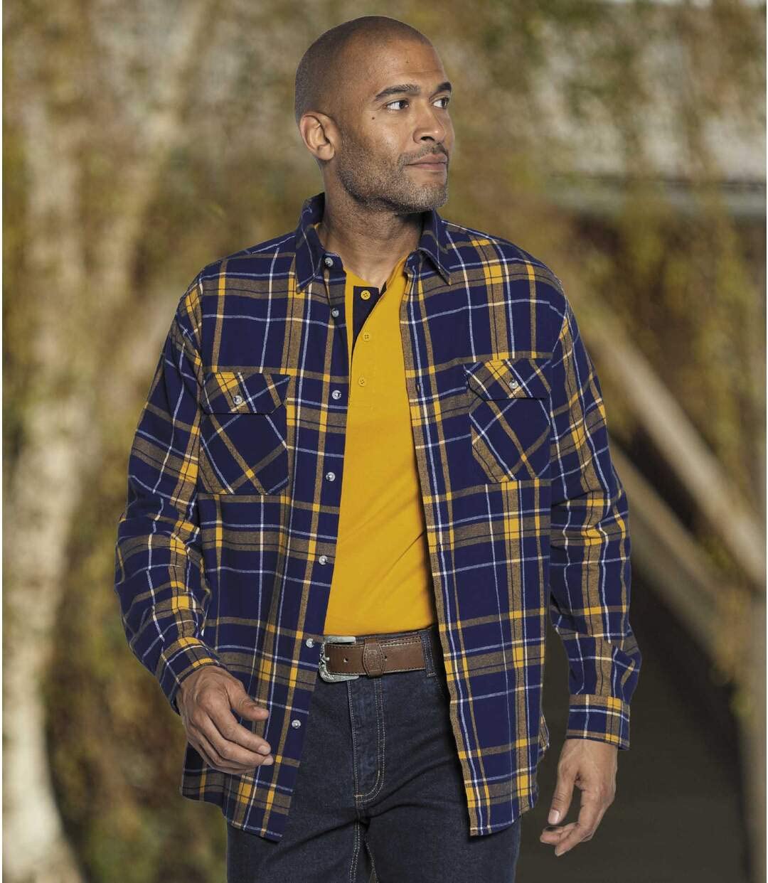 ATLAS FOR MEN - Camicia a Quadri in Flanella - Manica Lunga - Disponibile nelle Taglie Grandi