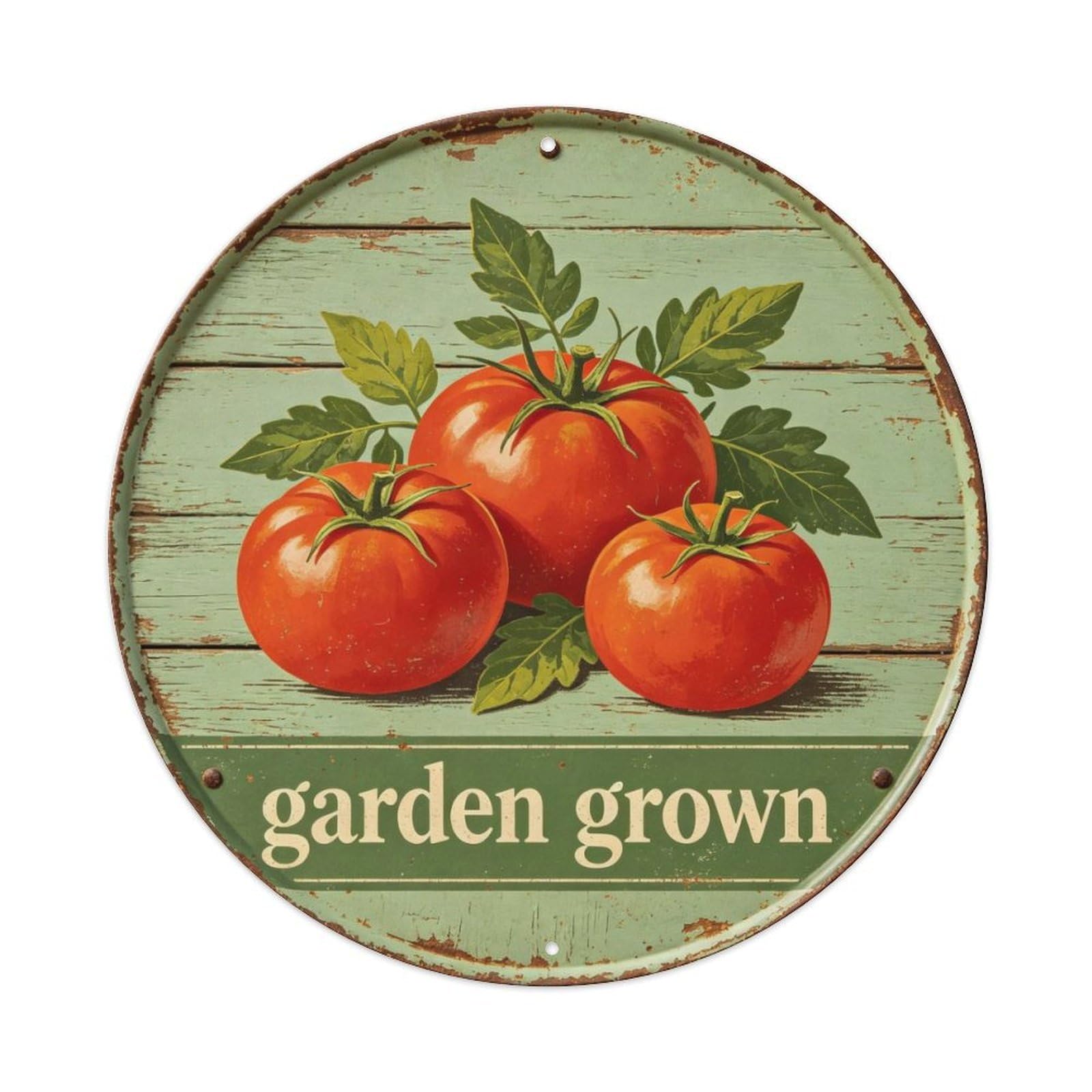 Garden Grown Metal Tin Sign Plaque