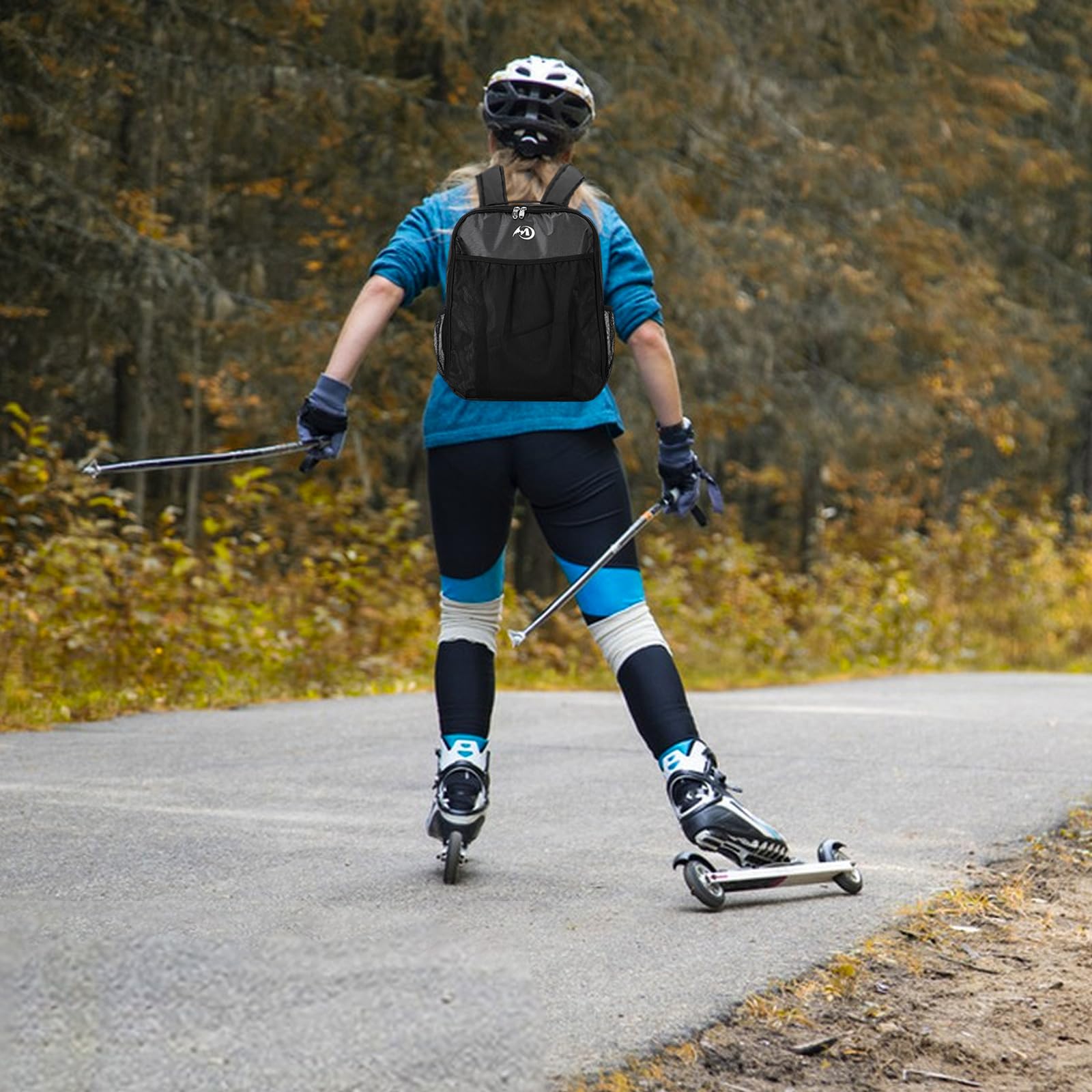 Fadcaer Sac de Transport Respirant pour Patins à Roulettes, Roues Alignées et Glace - Unisexe pour Enfants et Adultes