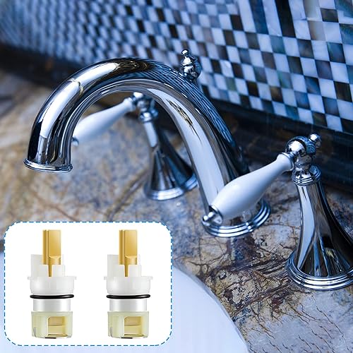 Miniatura 6 de Honoson Kit de reparación de grifo de repuesto Rp25513 de 16 piezas con asiento y resorte Rp4993, 8 cartuchos para baño, cocina, lavabo